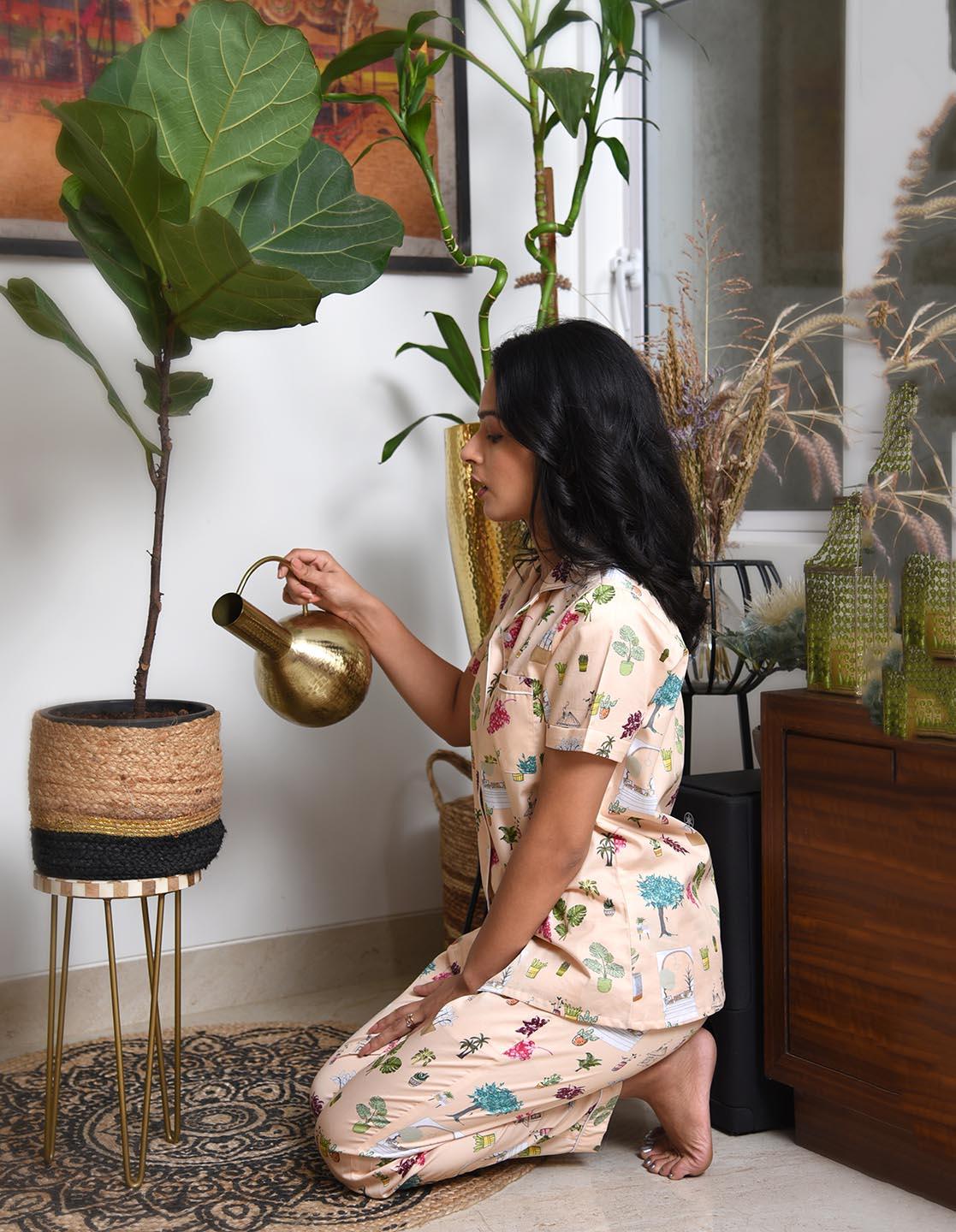 Peachy Printed Nightsuit Set for Women