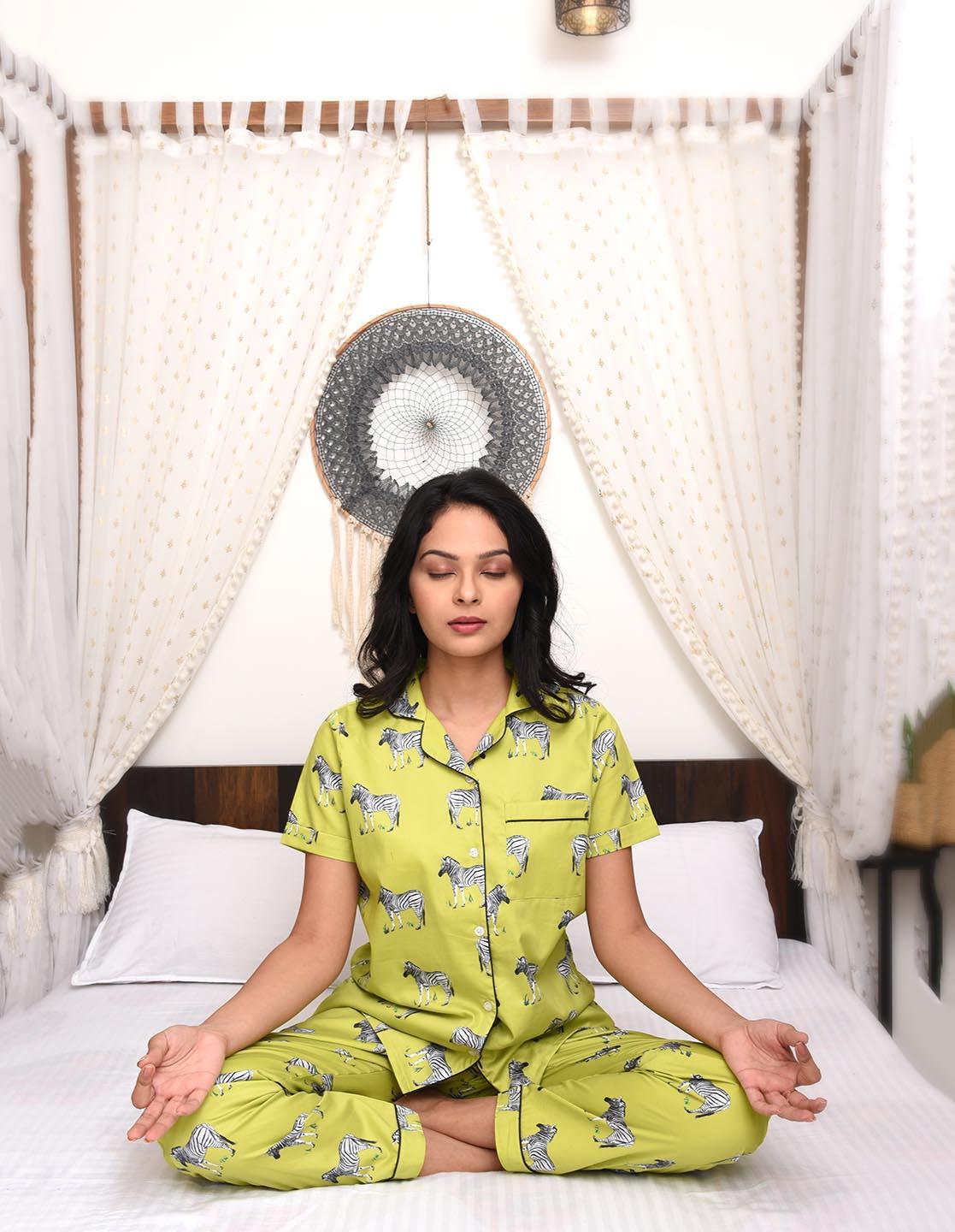 Field Printed Nightsuit Set for Women