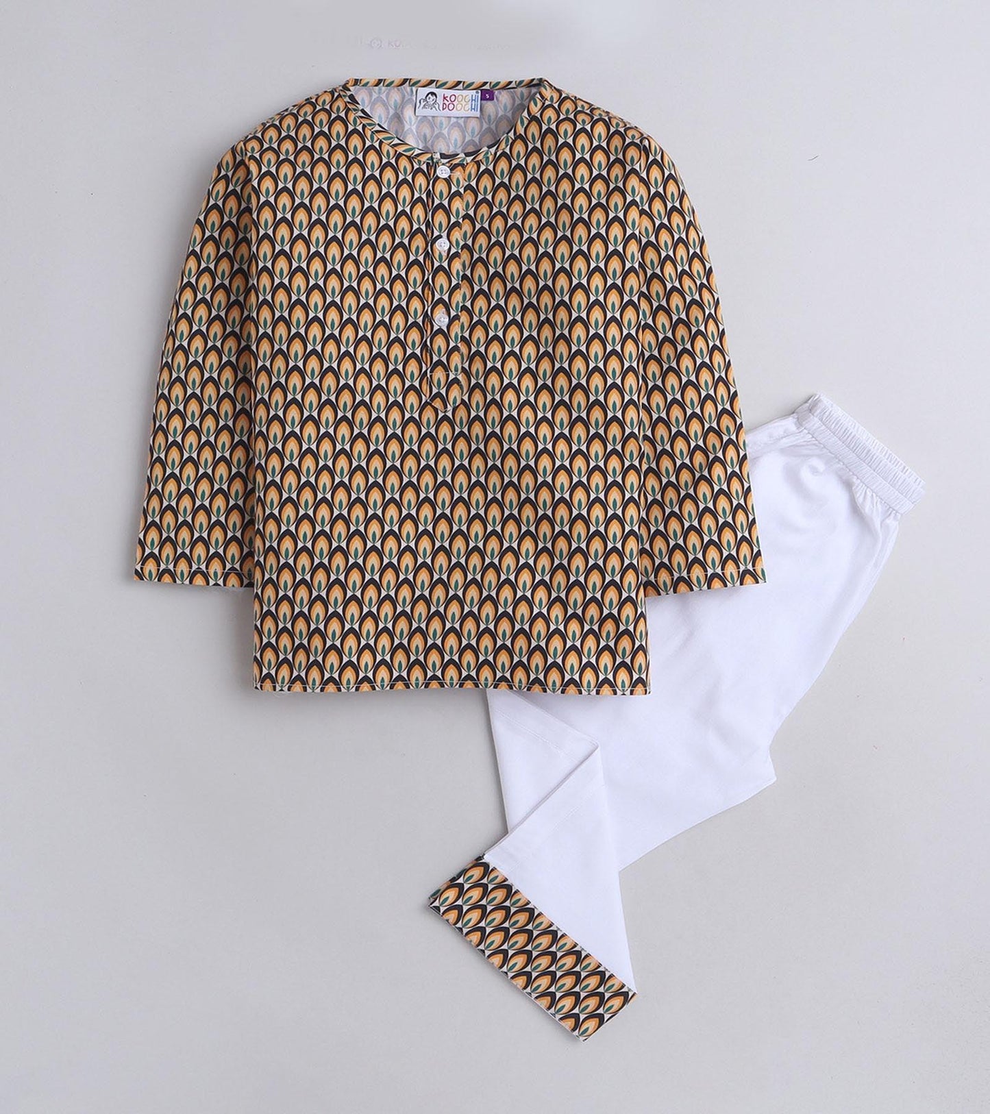 Earthy Mosaic Printed Pyjama Kurta Set