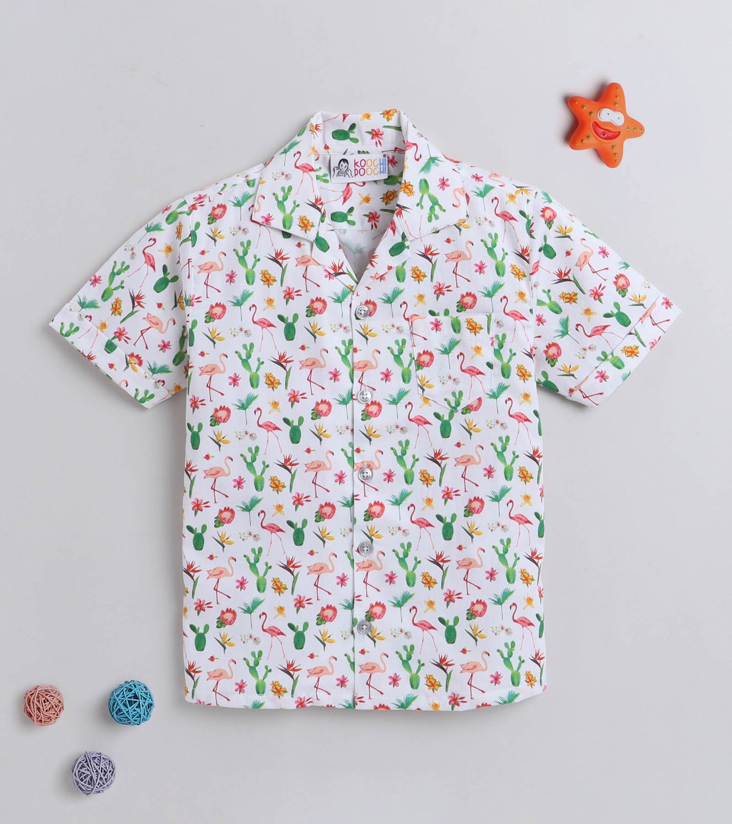 Flamingo Digital printed Boys Shirt