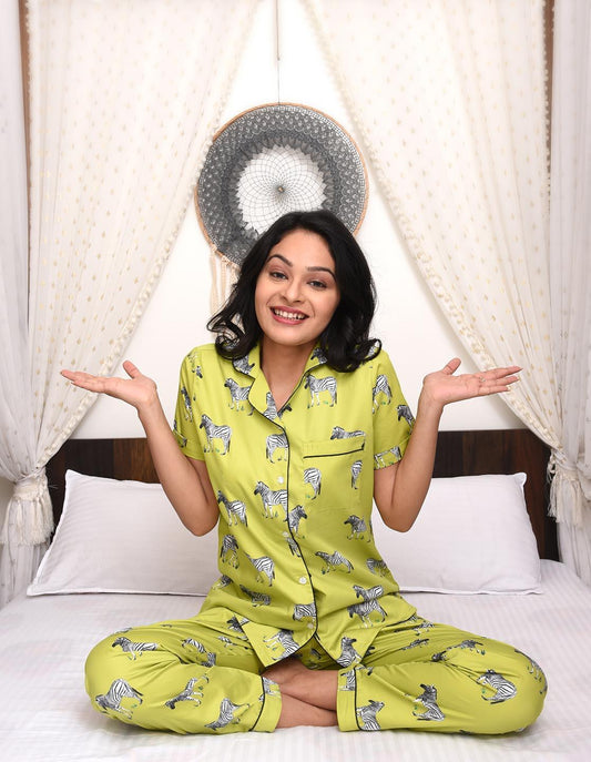 Field Printed Nightsuit Set for Women