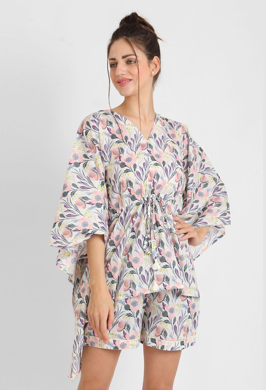 Mystic Floral Kaftan Shorts Set