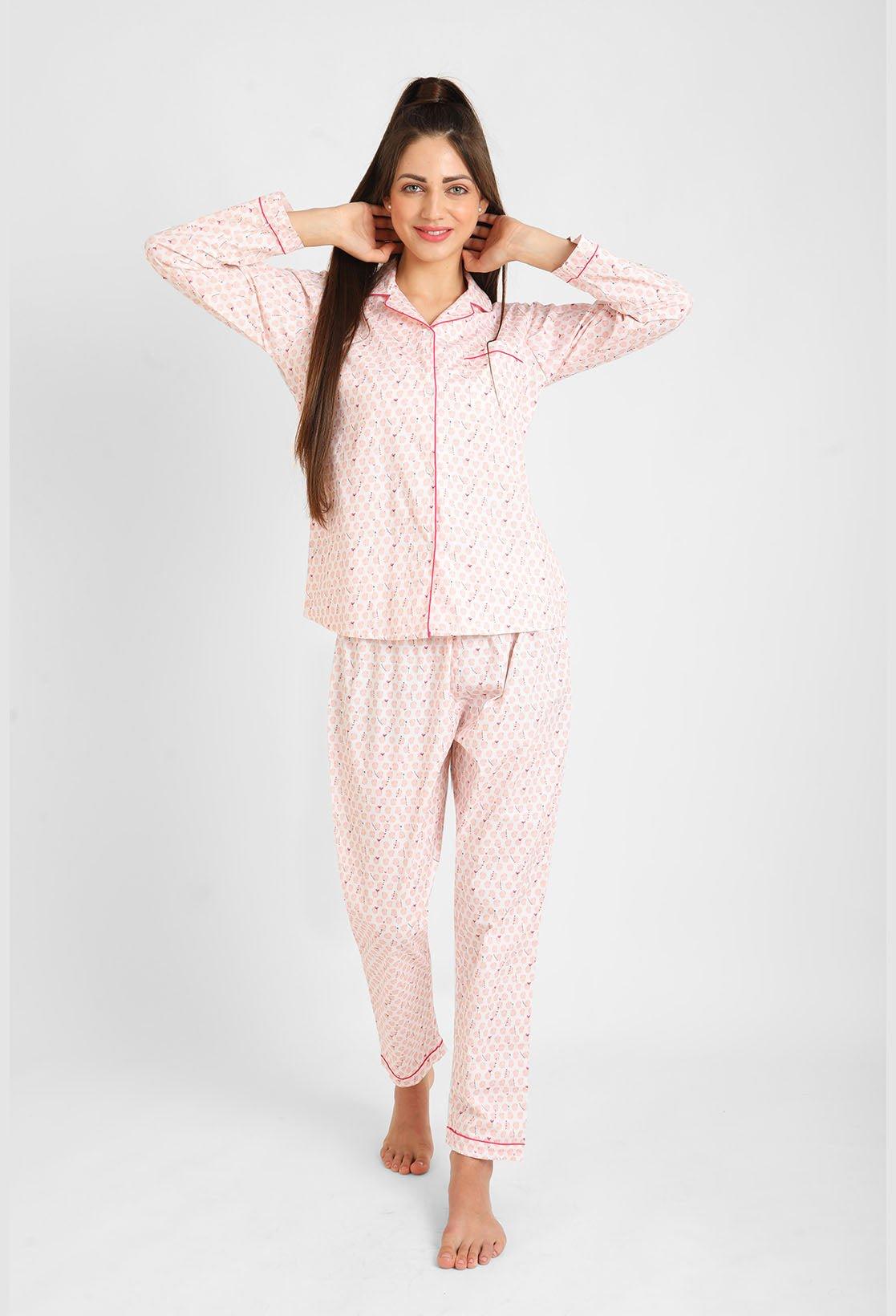 Tiny Tini-Tots Printed Nightsuit Set for Women - koochi Poochi