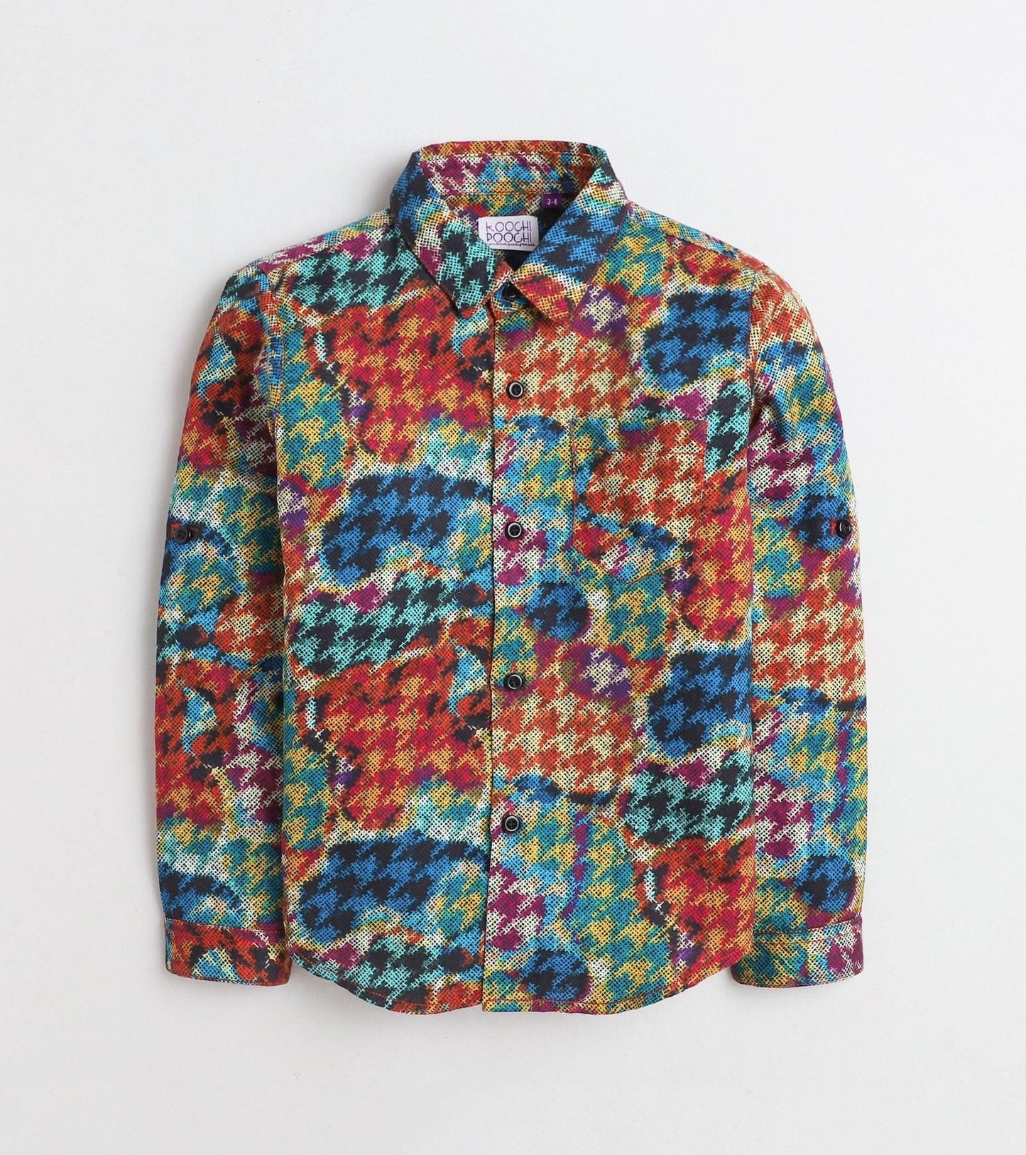 houndstooth Printed Full Sleeve Shirt