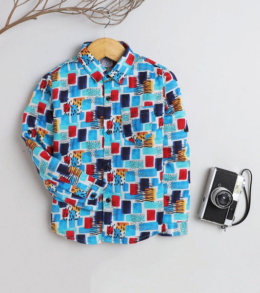 Mul Bck Printed Full Sleeve Shirt