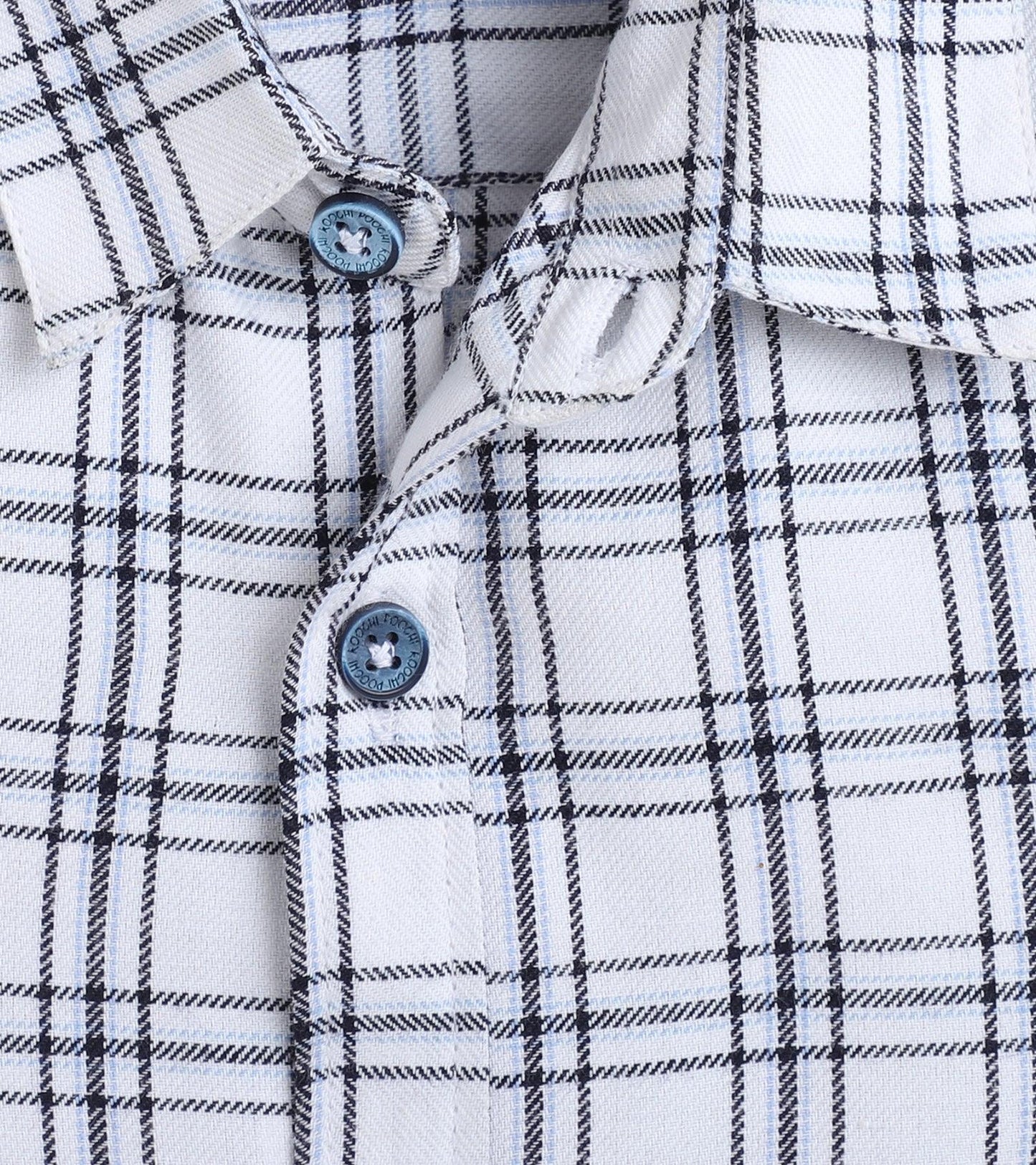 Blue Checks Pure Cotton Full Sleeve Shirt