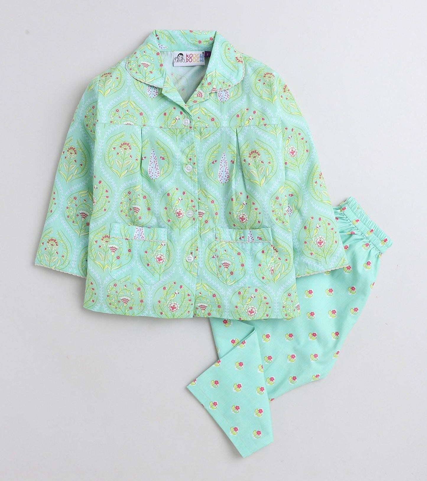 Two Buti Printed Girls Nightsuit Set - koochi Poochi