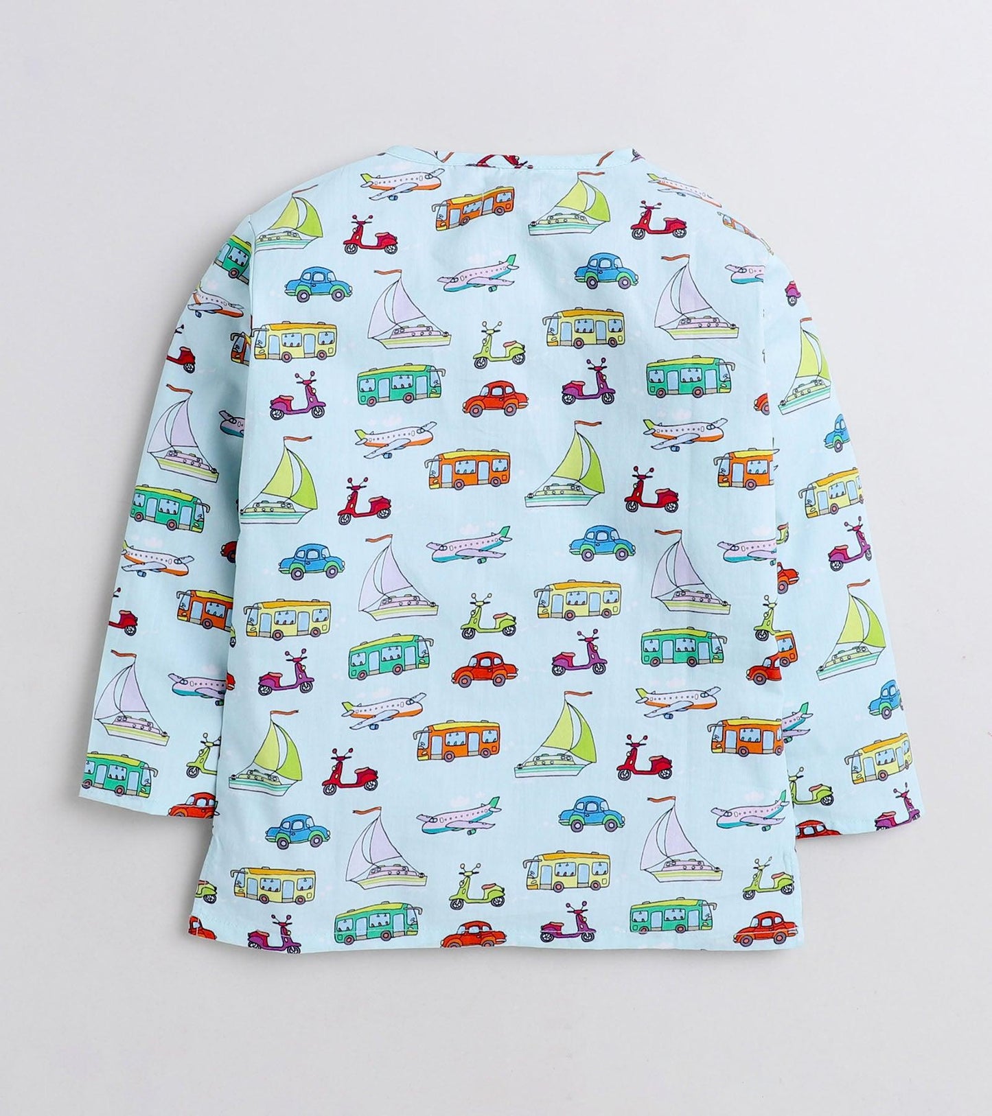 Transport Theme Printed Pyjama Kurta Set - koochi Poochi