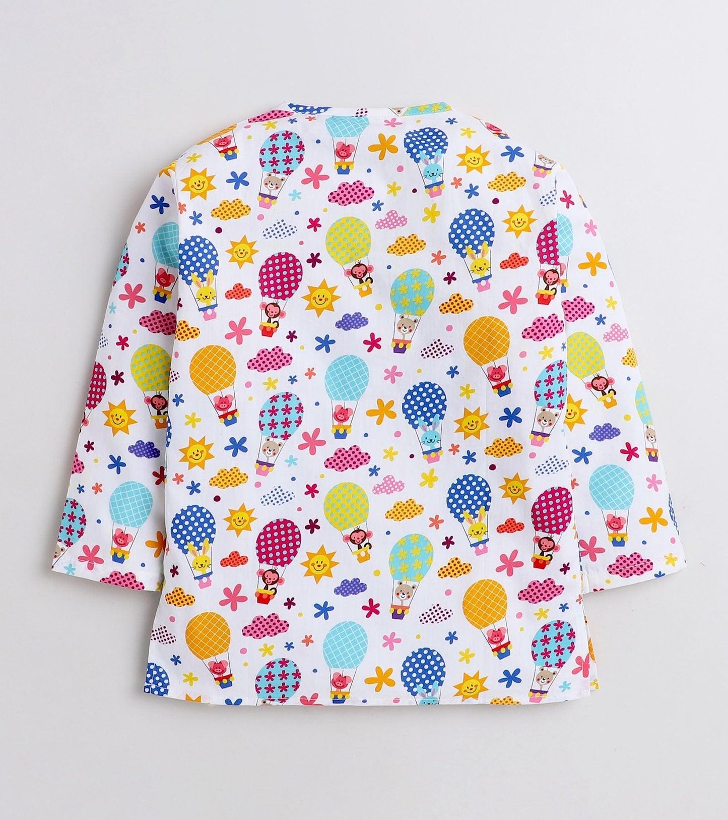 Hot Air Balloon Printed Pyjama Kurta Set