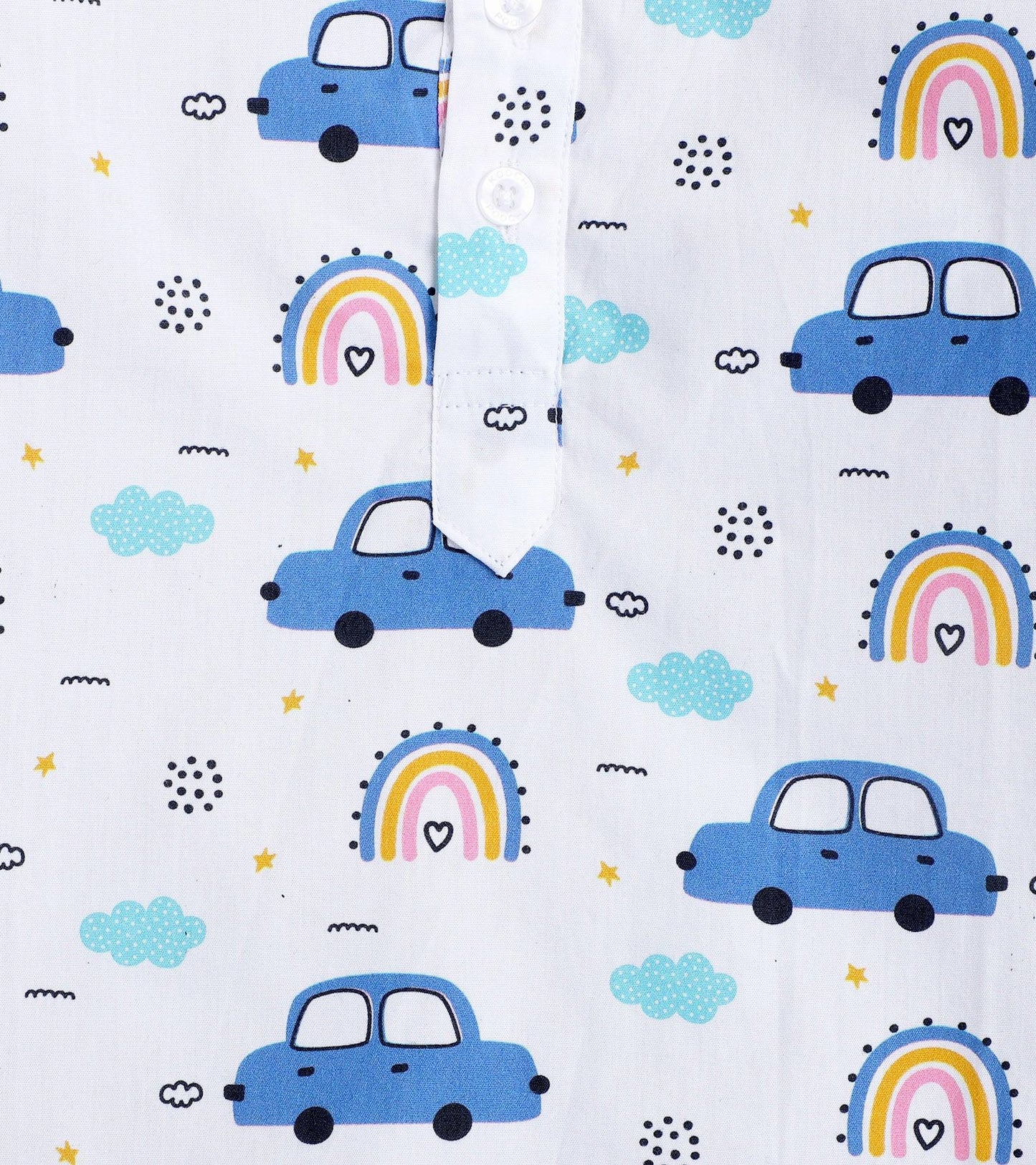Mini Car Printed Pyjama Kurta Set