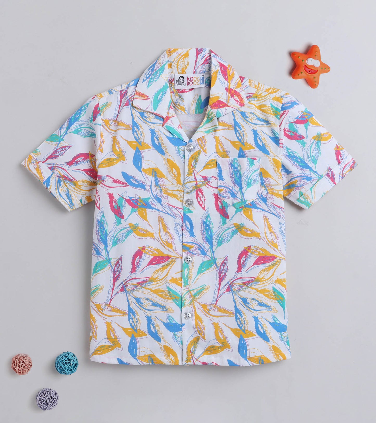 Leaf Shadow Digital printed Boys Shirt