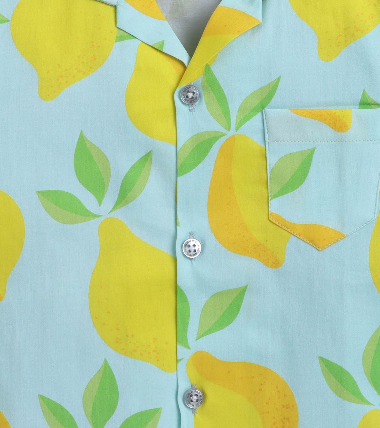 Lemony Digital printed Shirt with White solid Shorts