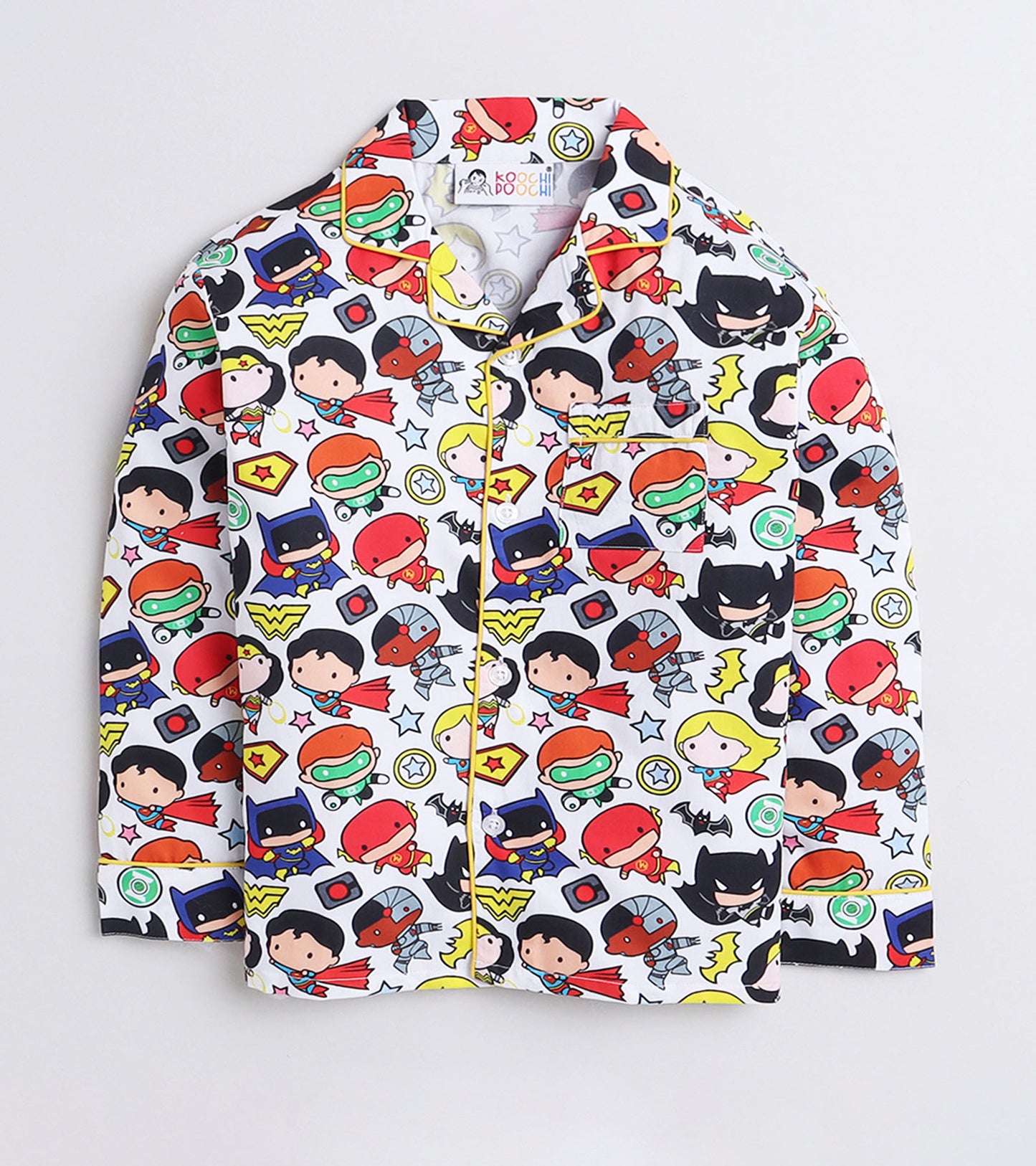 Mini Superhero Printed Night Suit Set