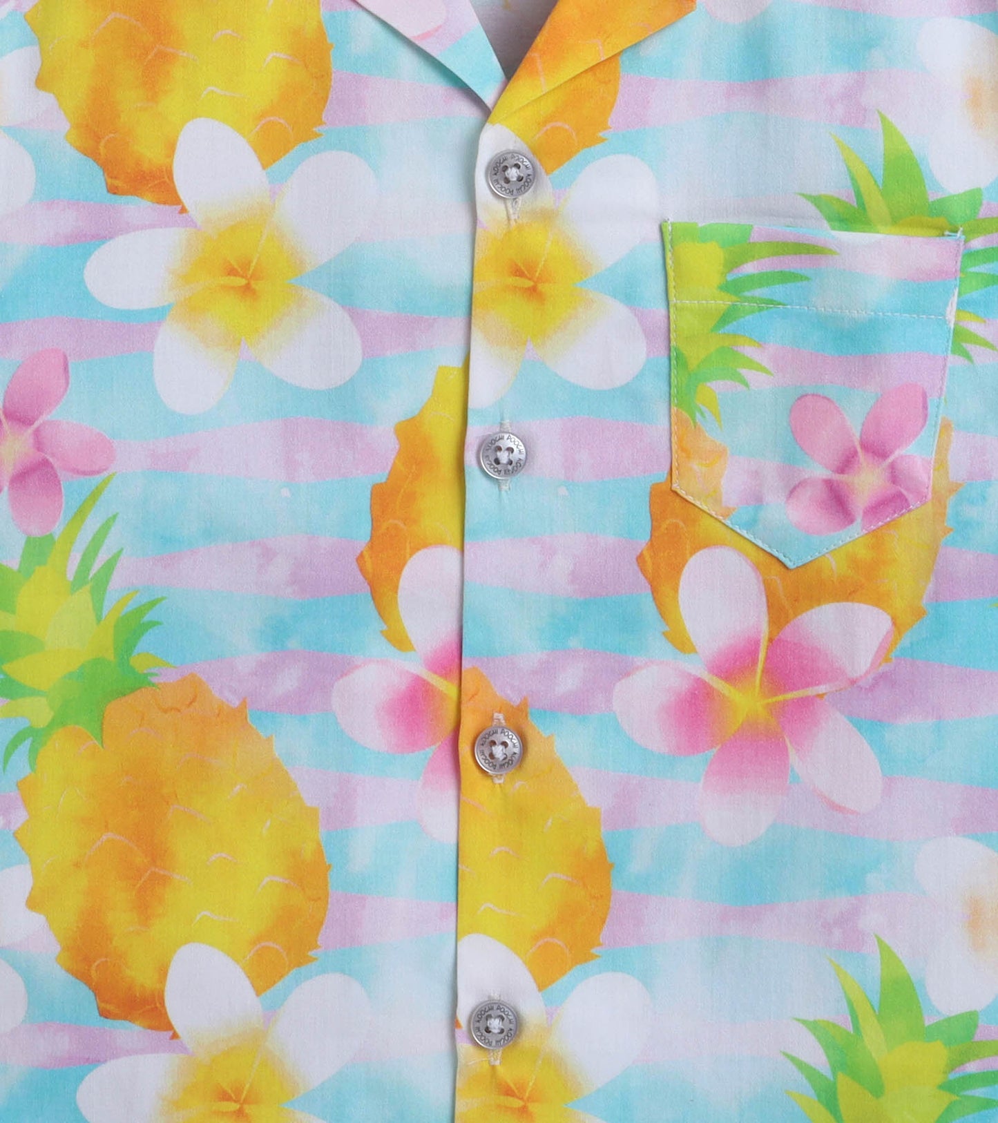 Pine Hawain Digital printed Shirt with Yellow solid Shorts