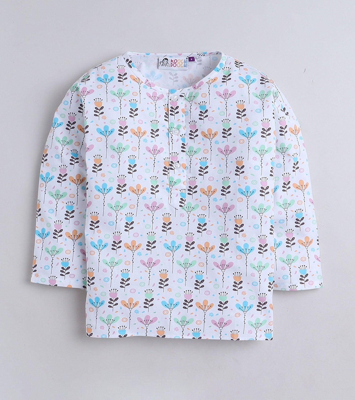 Standing Leaf Printed Pyjama Kurta Set