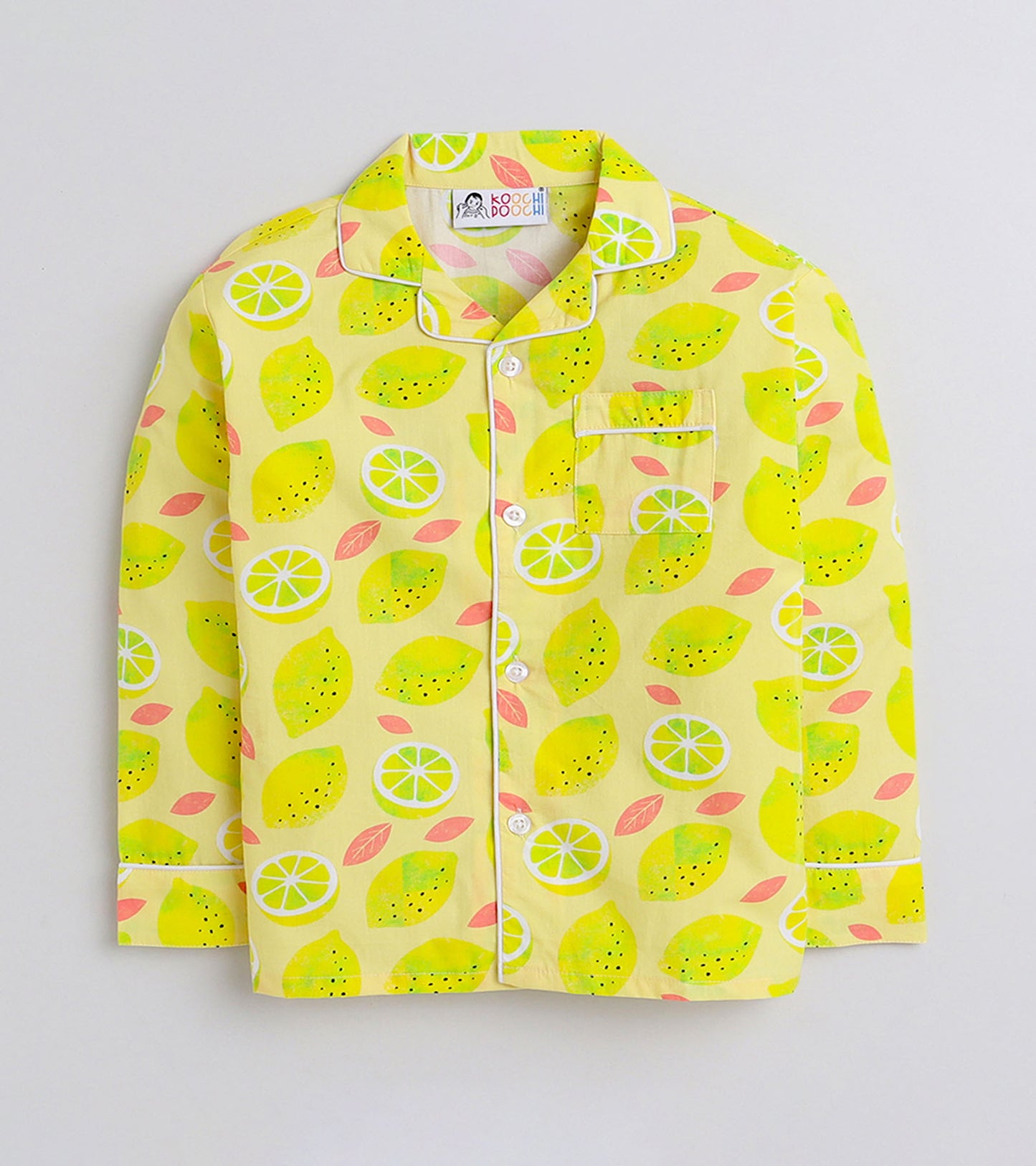 Sunshine Lemon Printed Night Suit Set