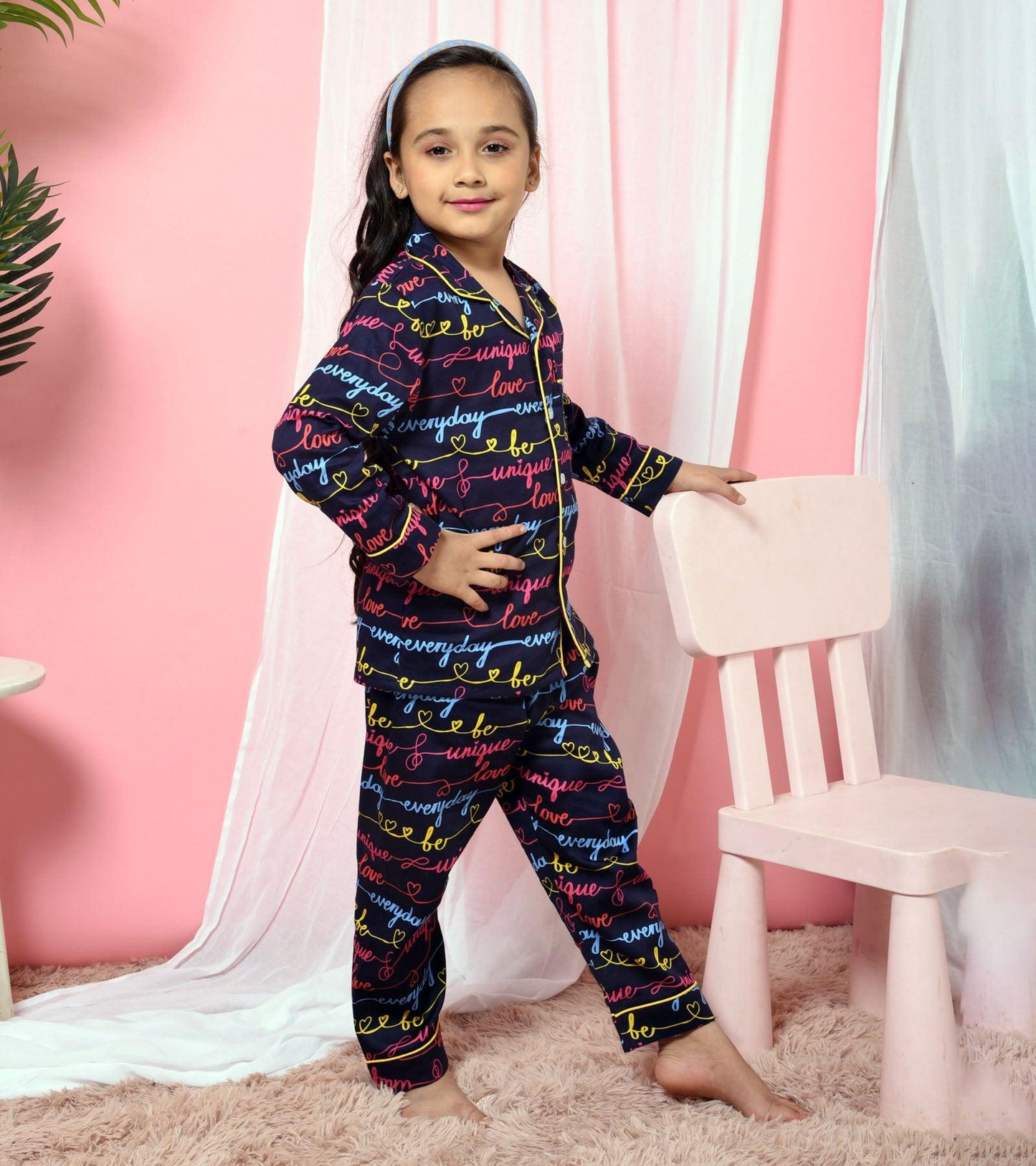 Unique Everyday Printed Girls Nightsuit Set - koochi Poochi