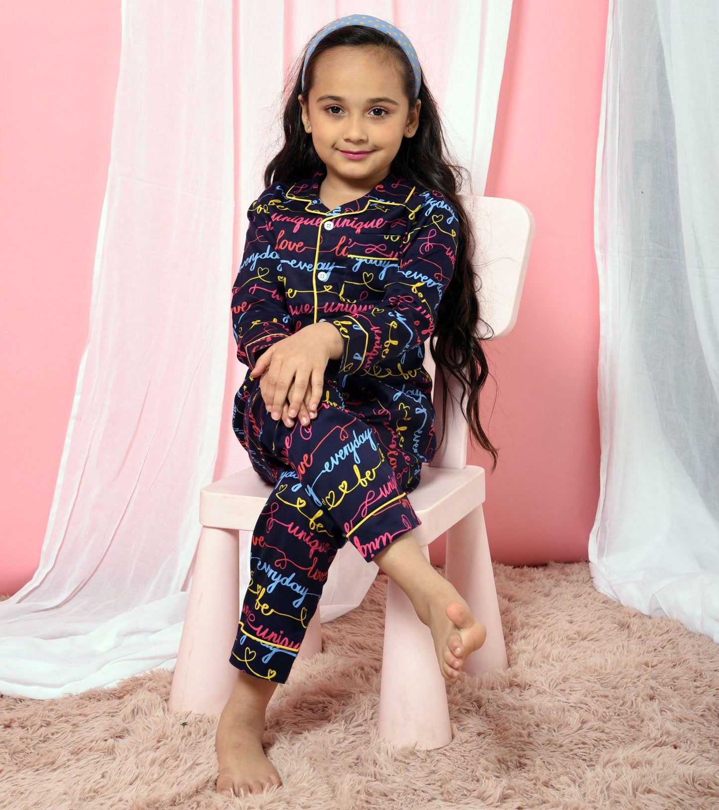 Unique Everyday Printed Girls Nightsuit Set - koochi Poochi