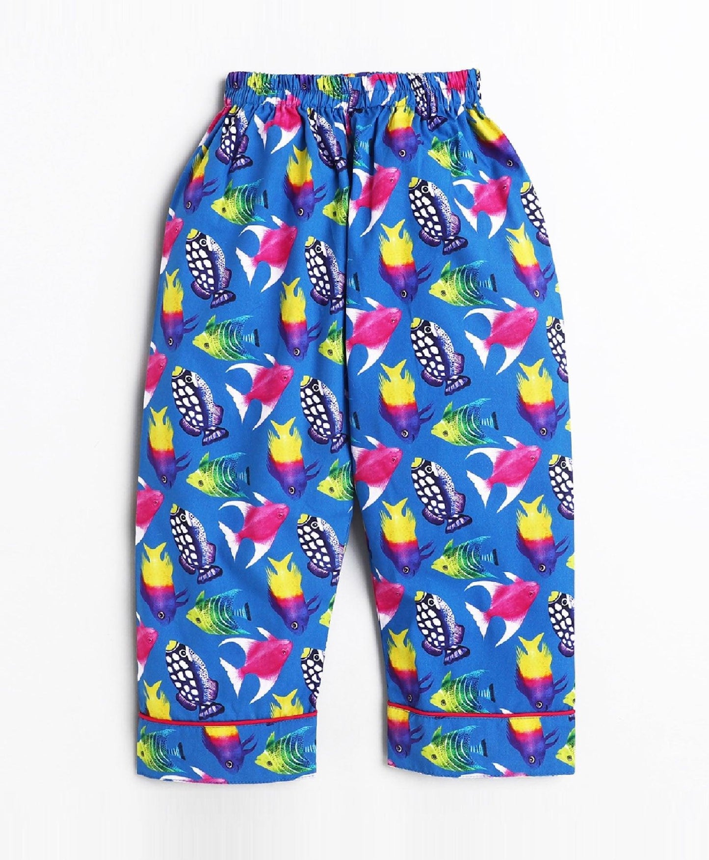 Blue Marine Printed Night Suit Set