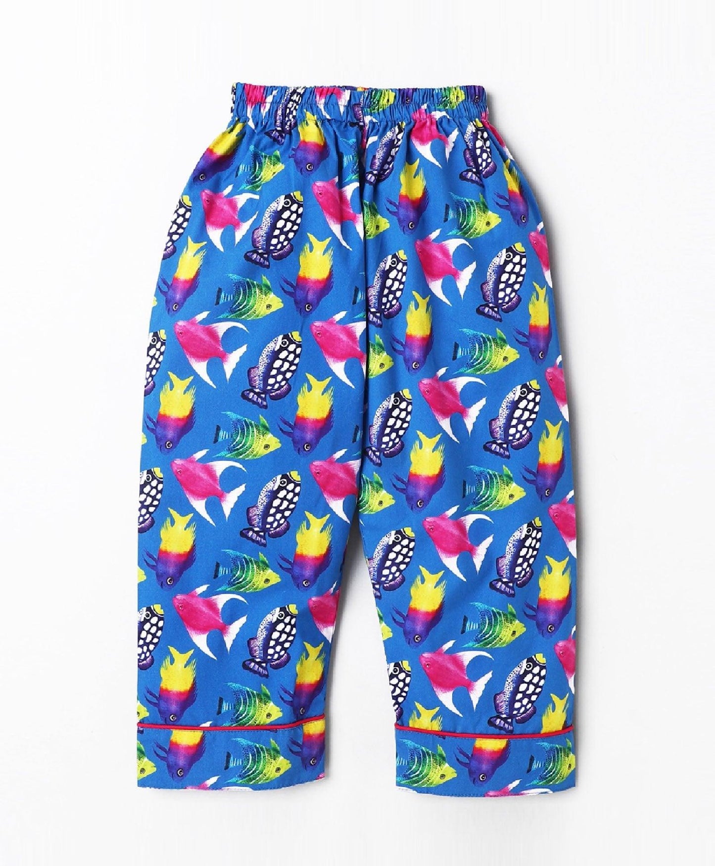 Blue Marine Printed Night Suit Set