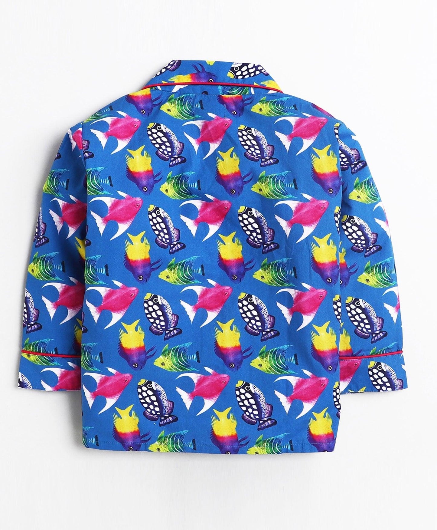 Blue Marine Printed Night Suit Set