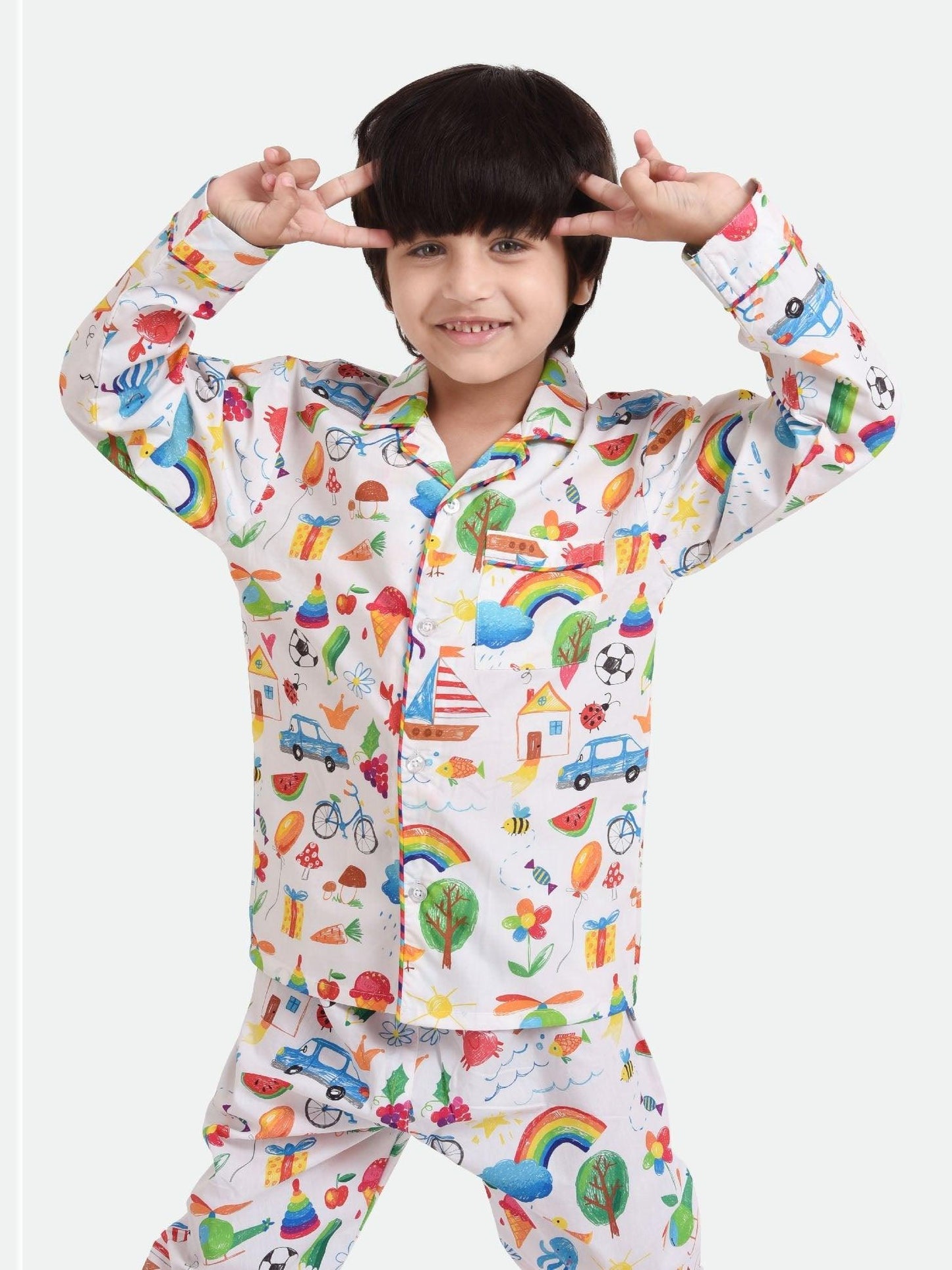 Crayon Life Printed Night Suit Set