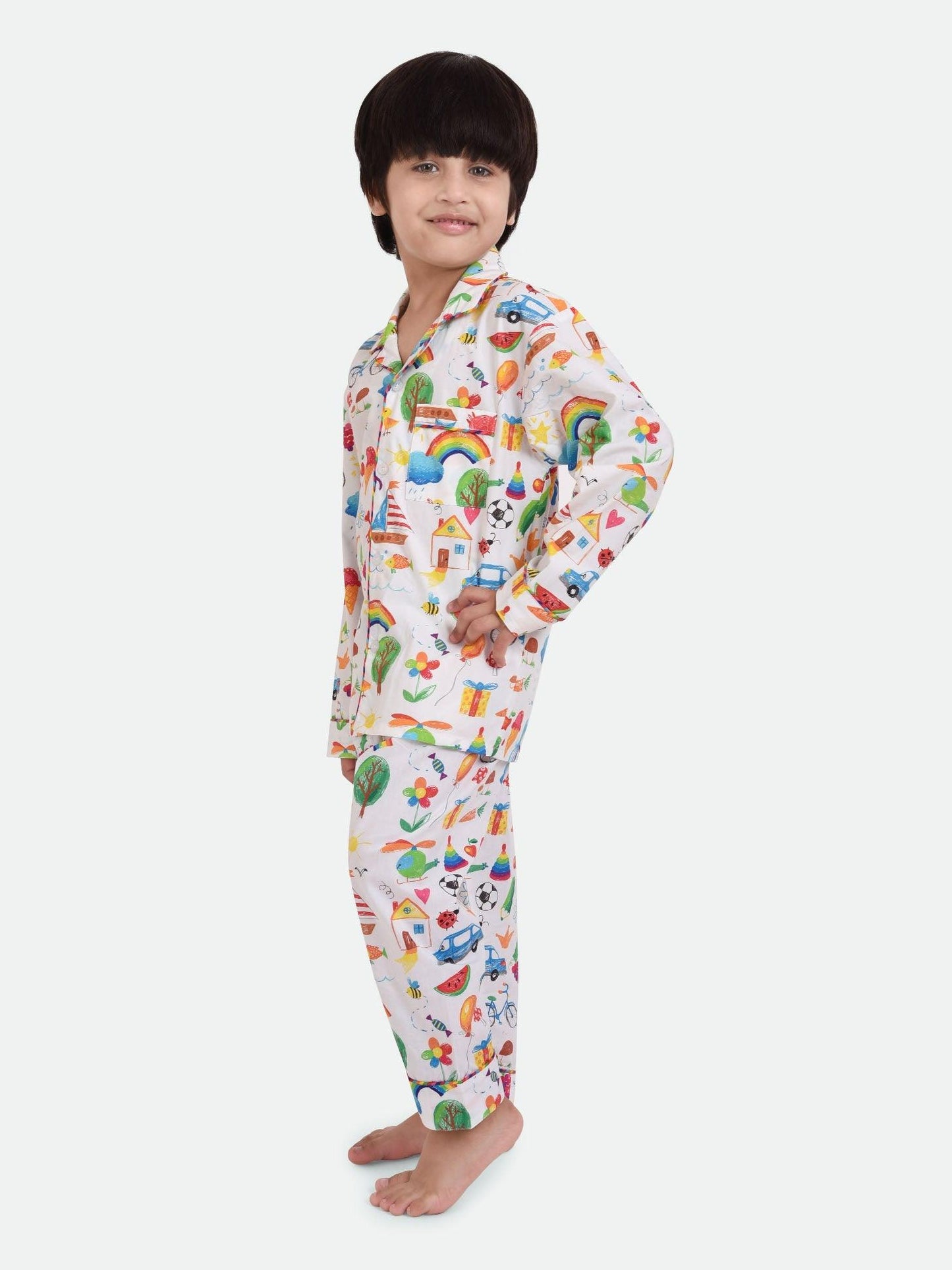Crayon Life Printed Night Suit Set