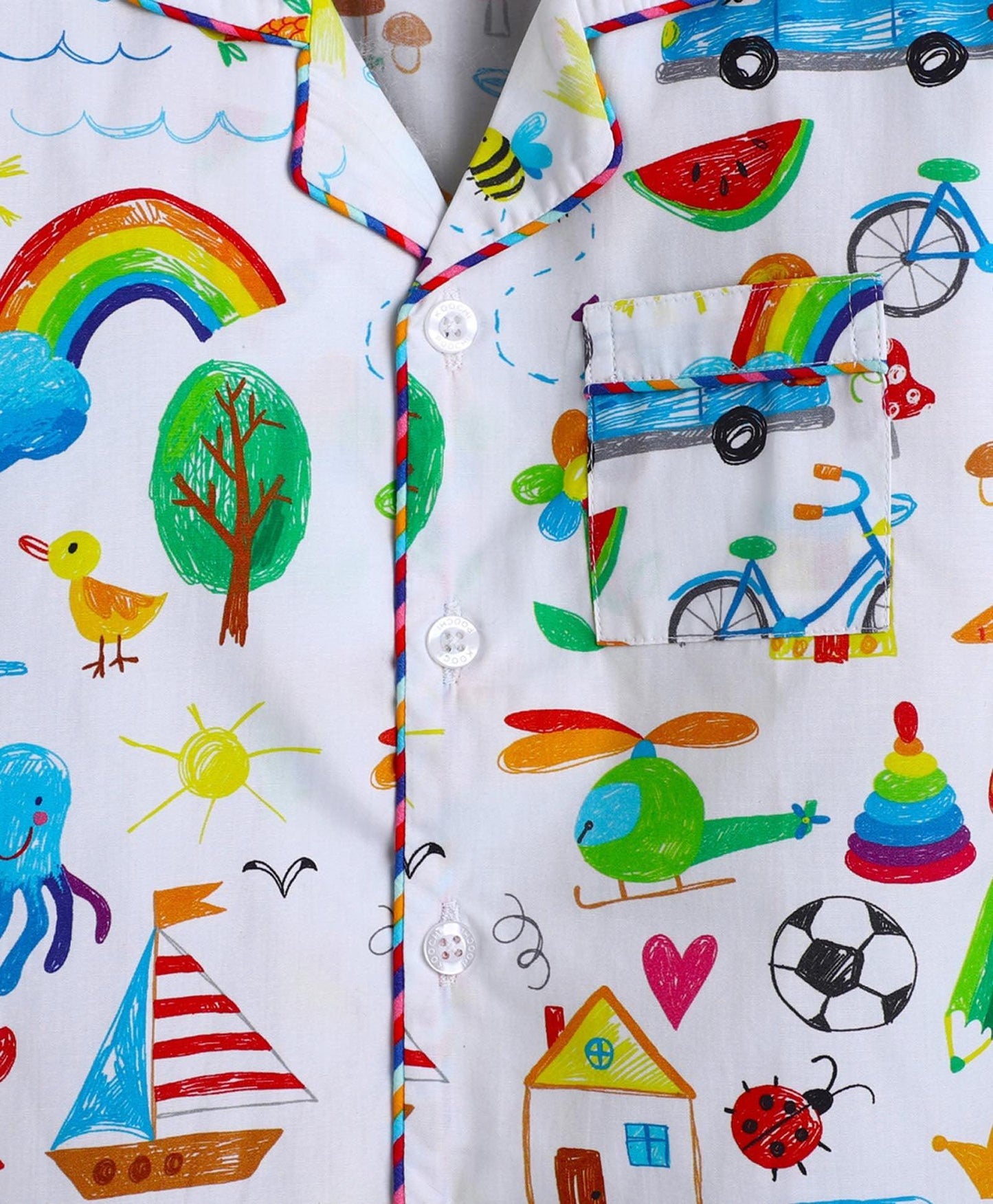 Crayon Life Printed Night Suit Set