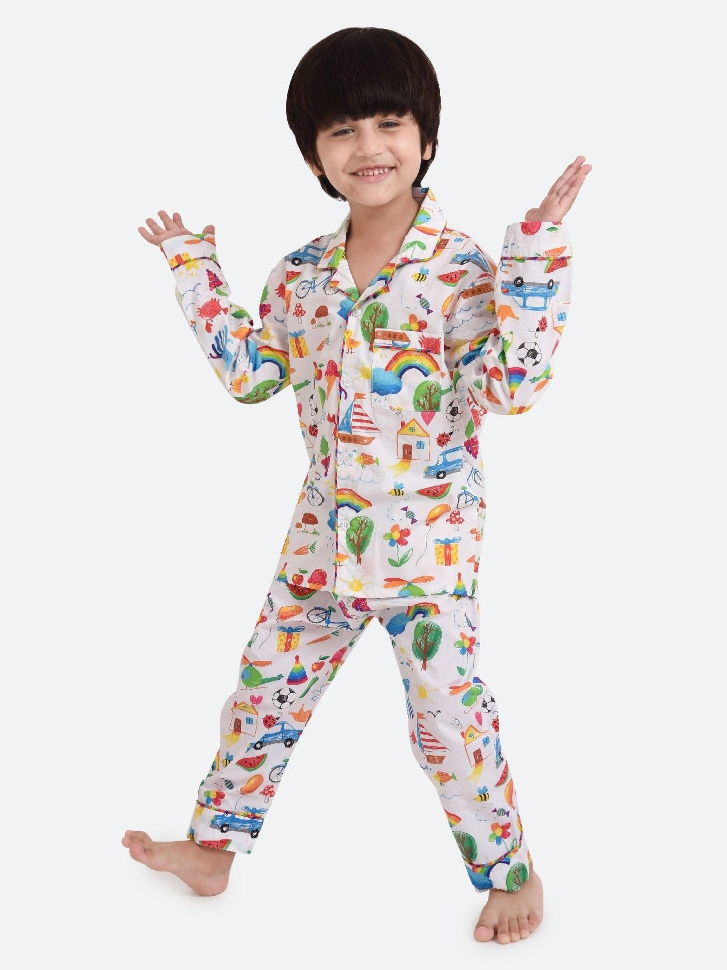 Crayon Life Printed Night Suit Set