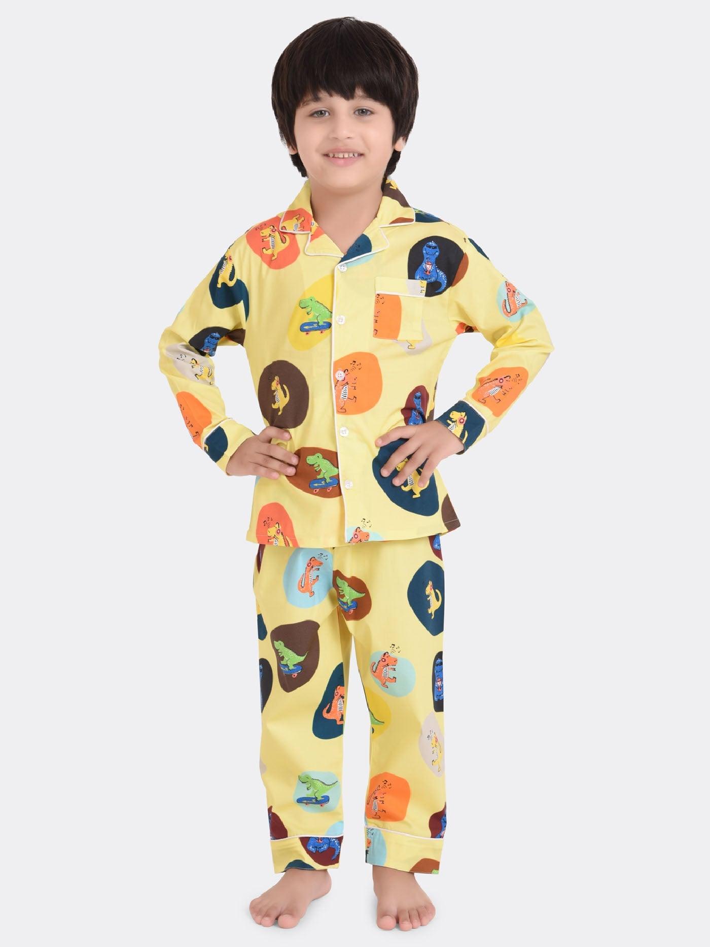Dino Marble Printed Nightsuit Set