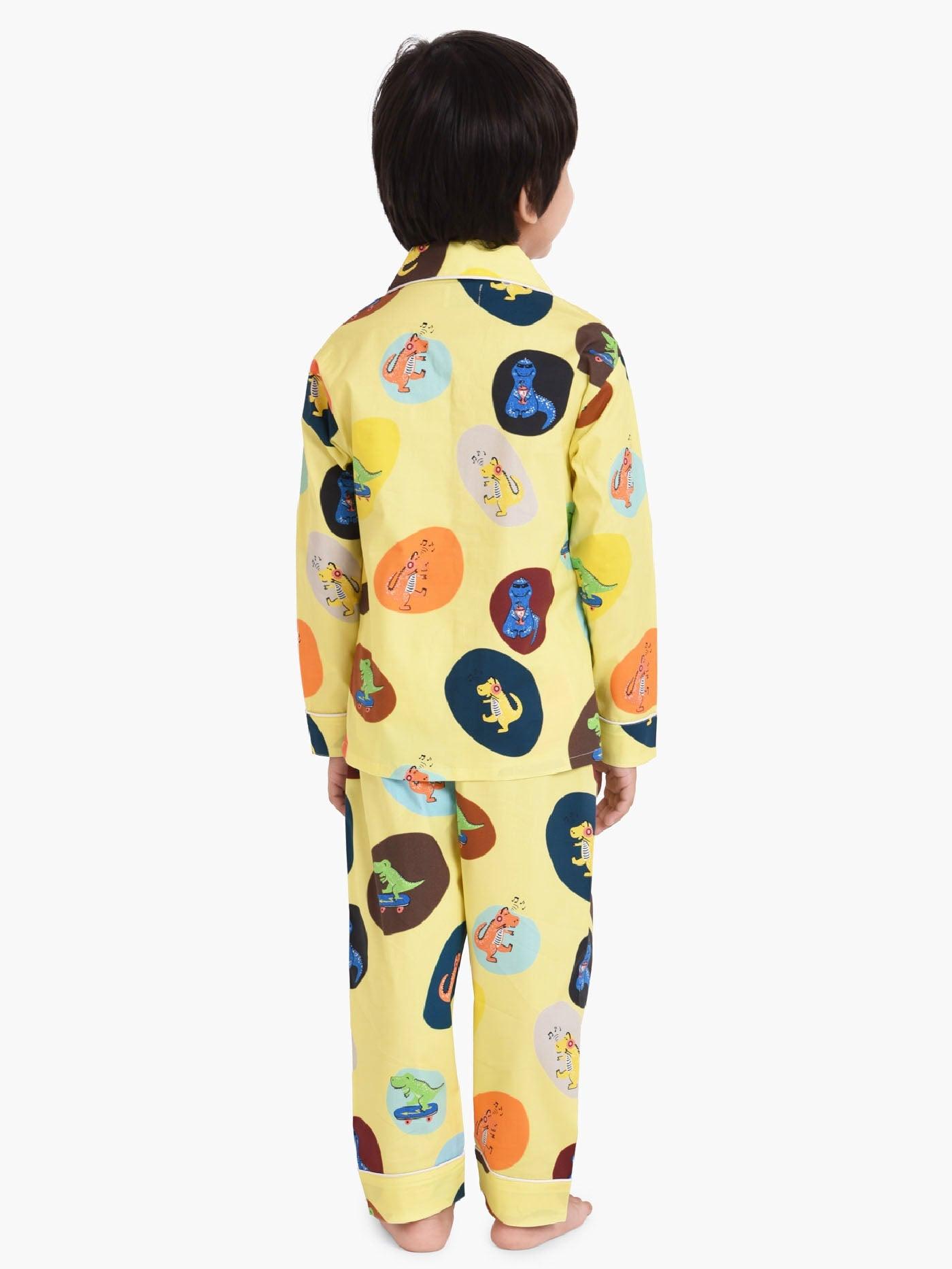 Dino Marble Printed Nightsuit Set