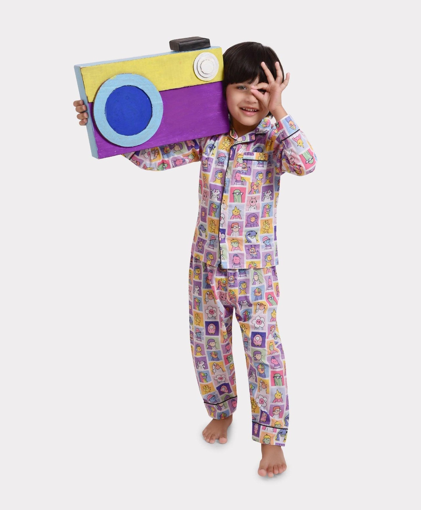 Doodle Squad Printed Nightsuit Set
