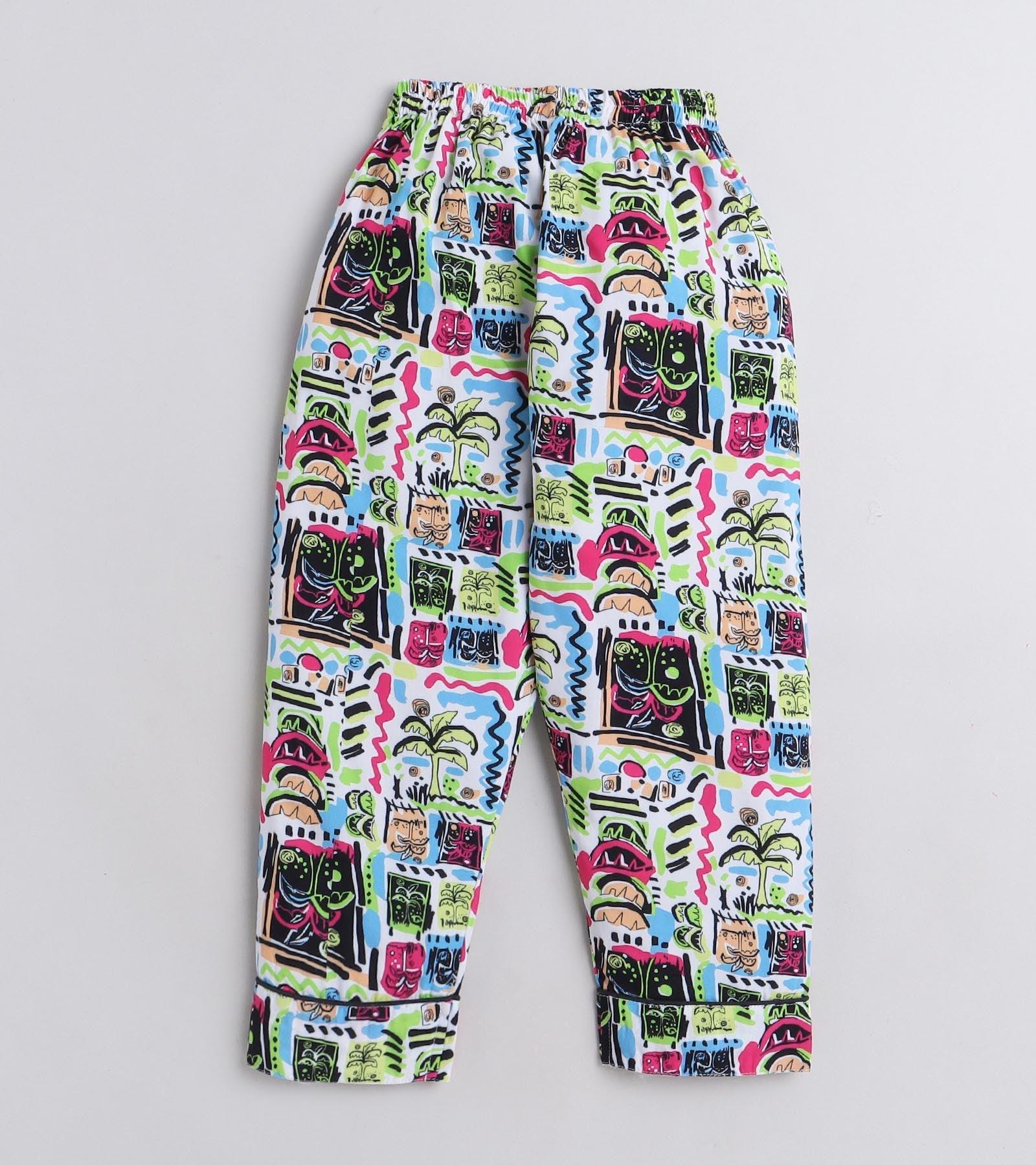 Doodled printed Nightsuit Set