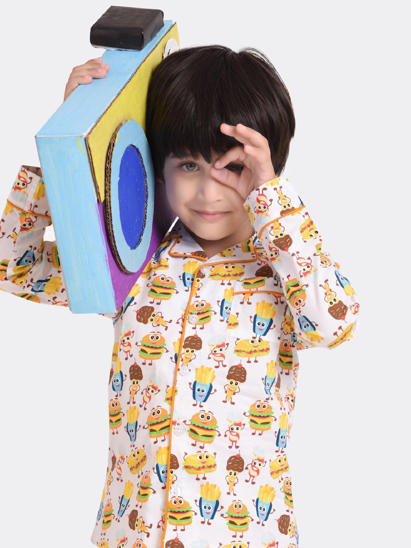 Fav Food Printed Nightsuit Set