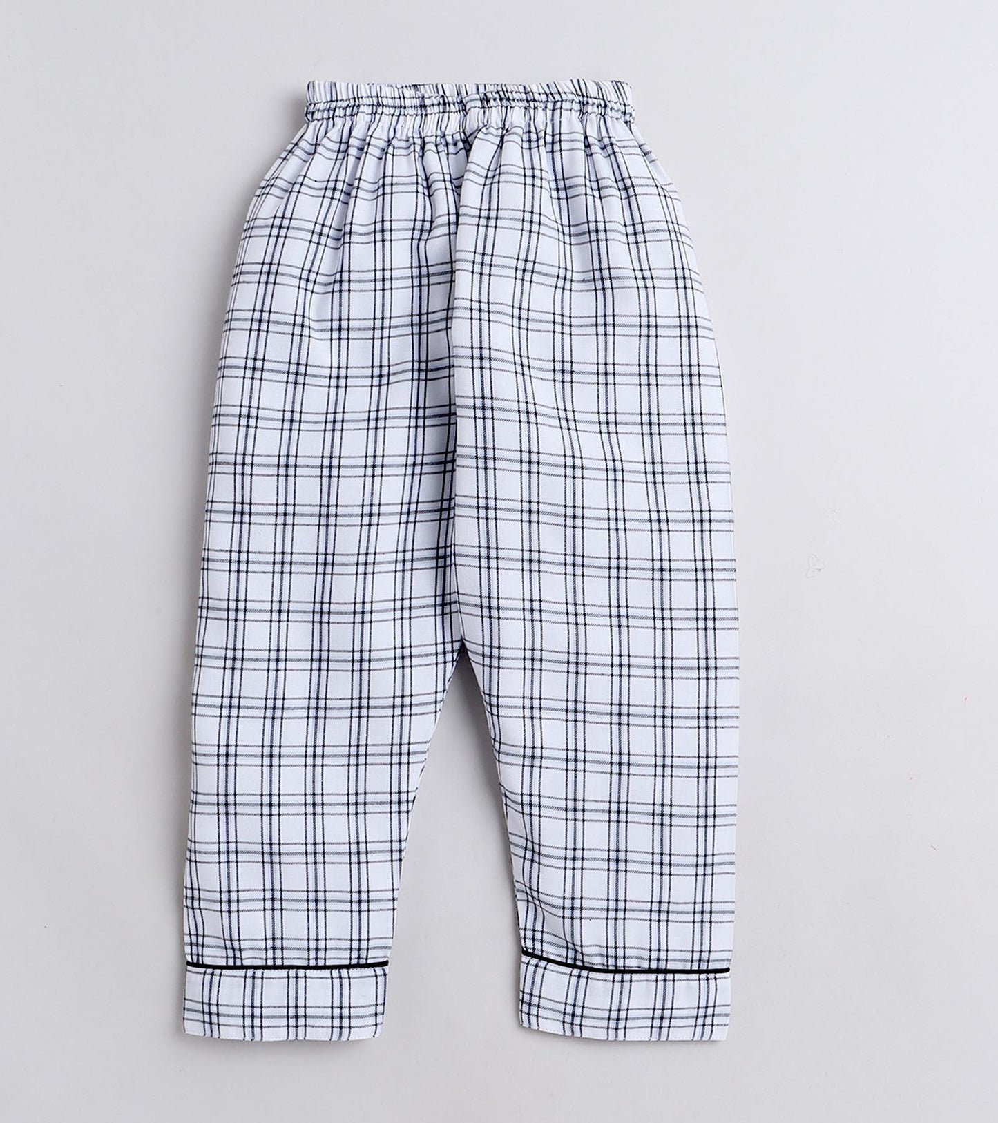 Grey Checks Nightsuit Set