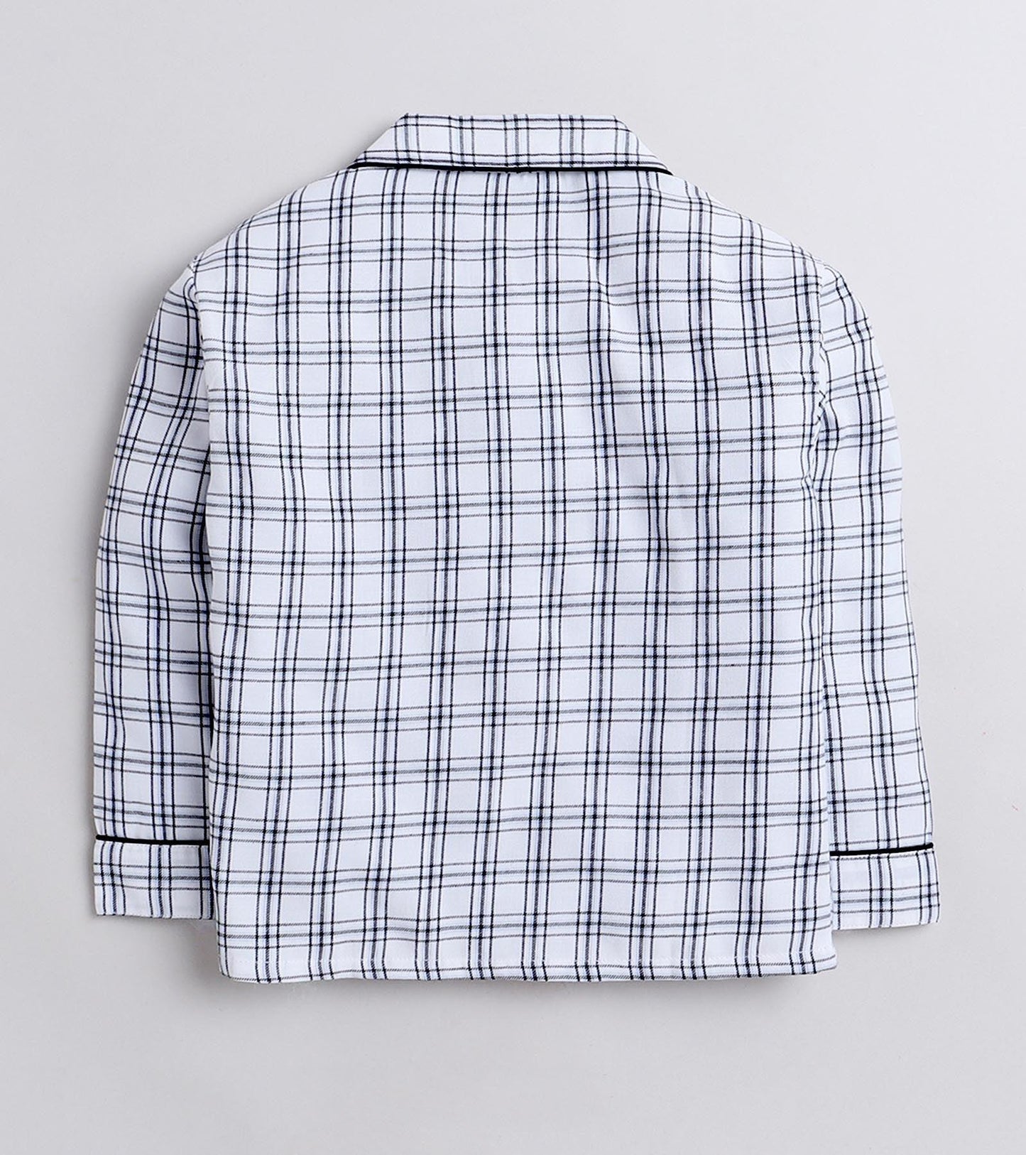 Grey Checks Nightsuit Set