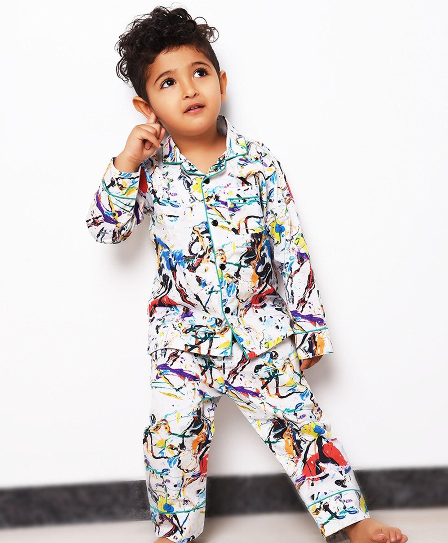 Marble Printed Night Suit Set