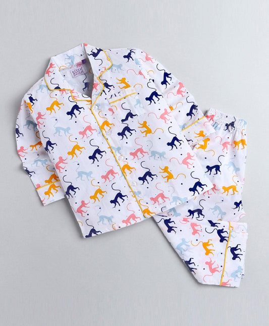 Monkeying Around Printed Night Suit Set