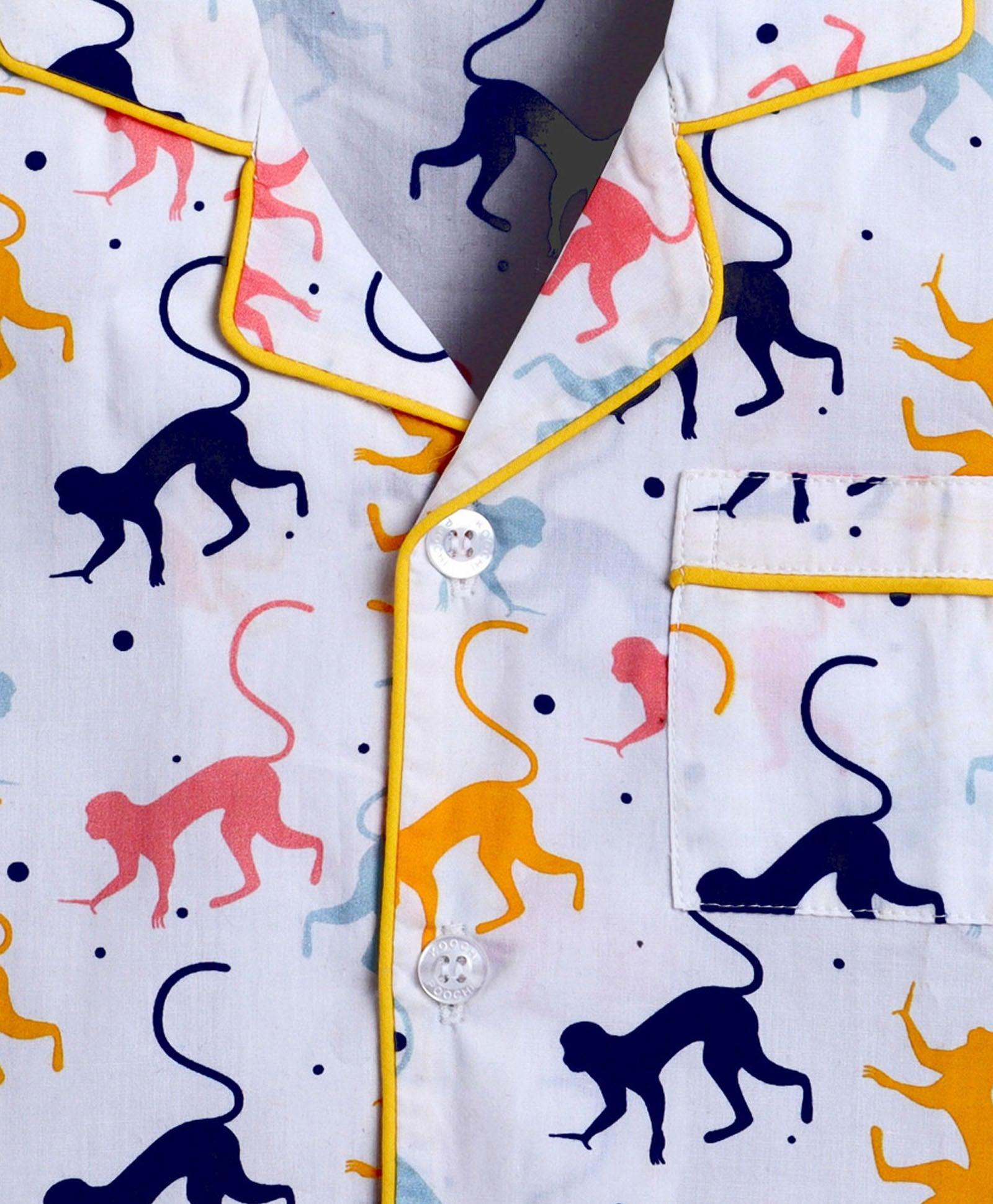 Monkeying Around Printed Night Suit Set