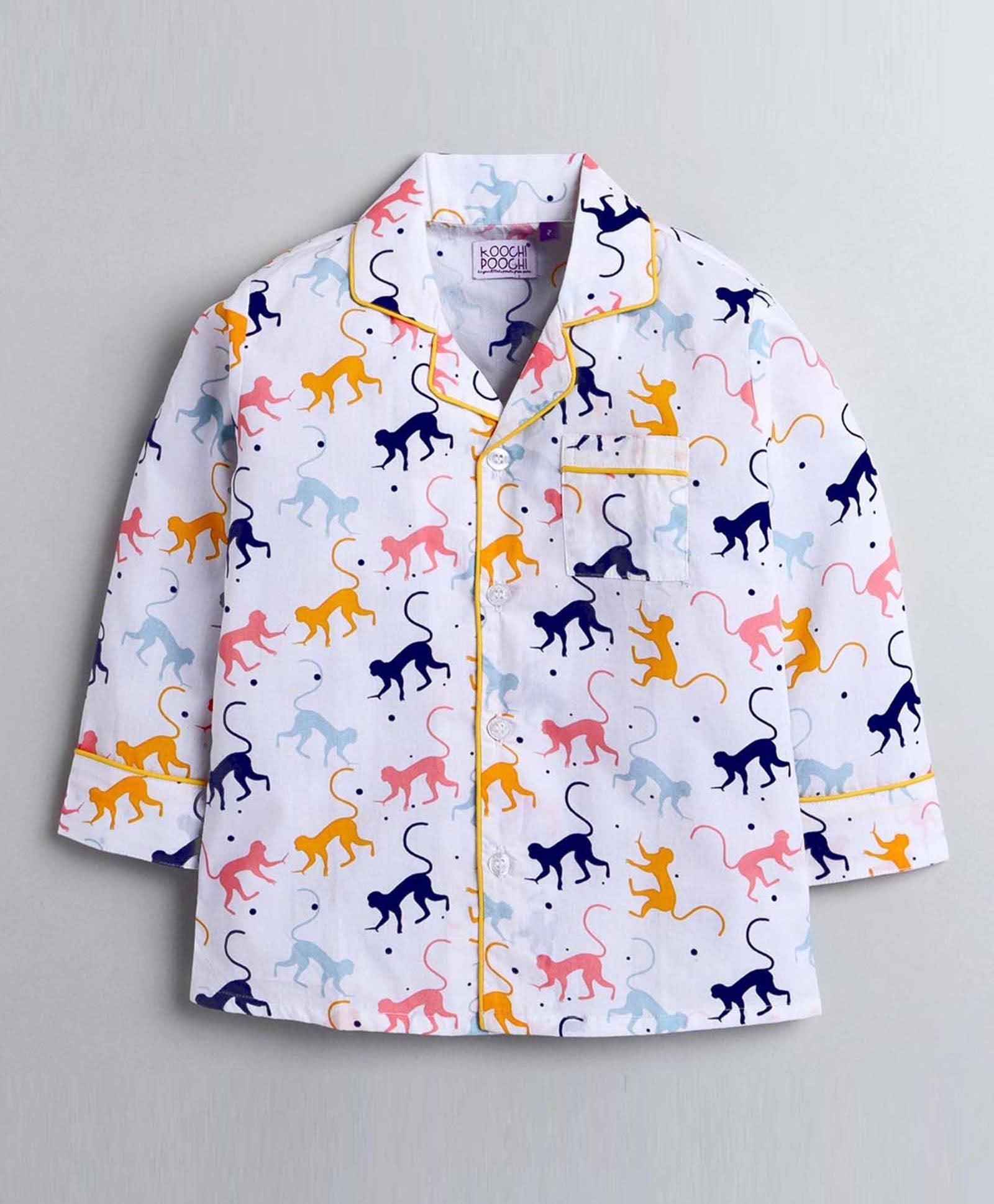 Monkeying Around Printed Night Suit Set