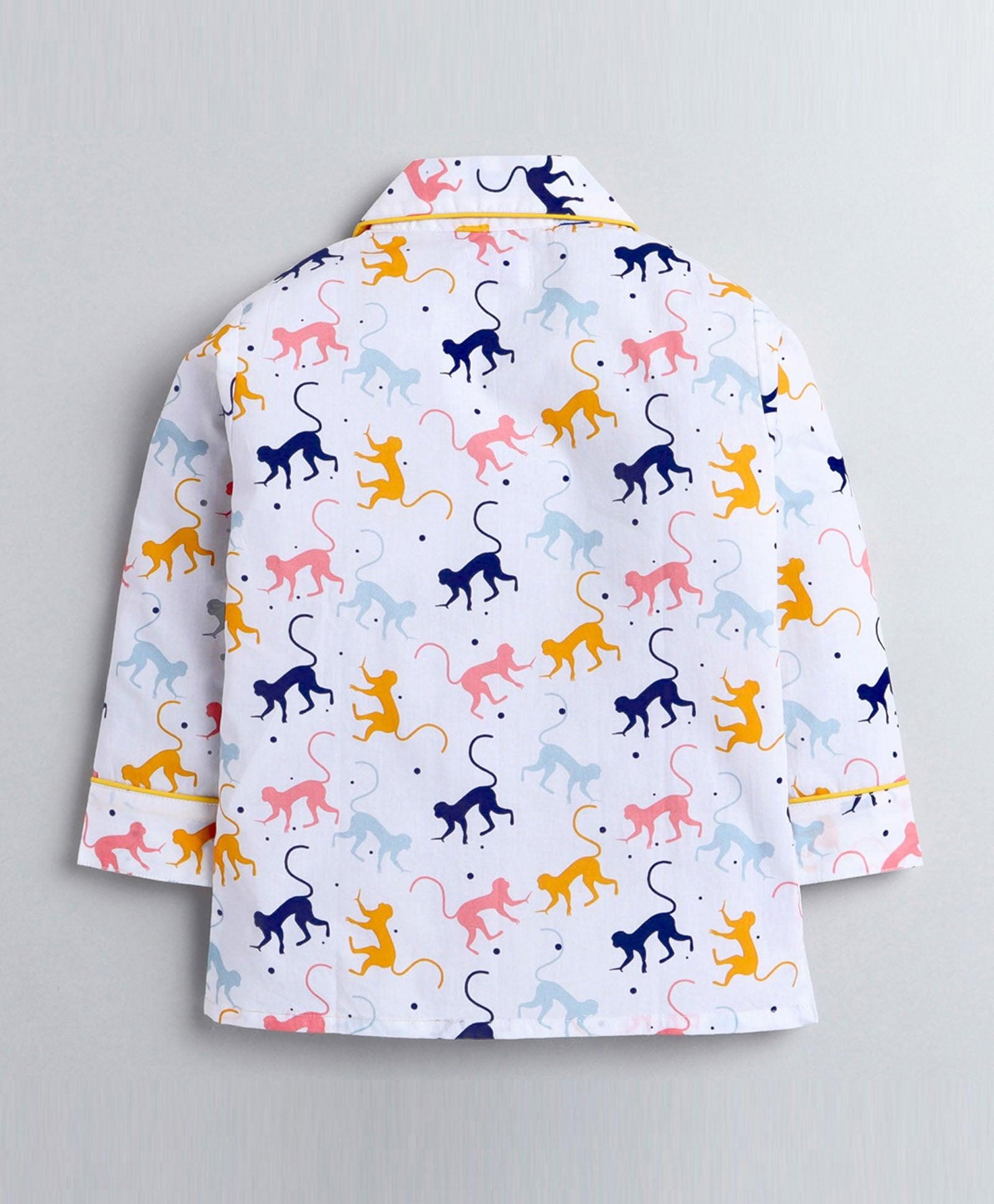 Monkeying Around Printed Night Suit Set