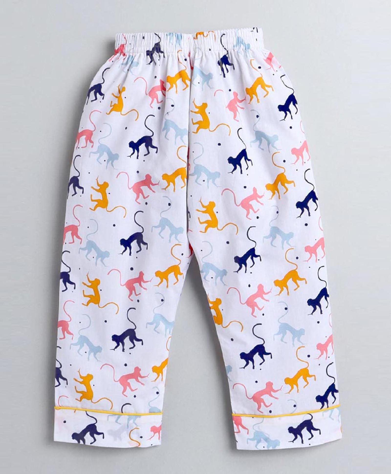 Monkeying Around Printed Night Suit Set