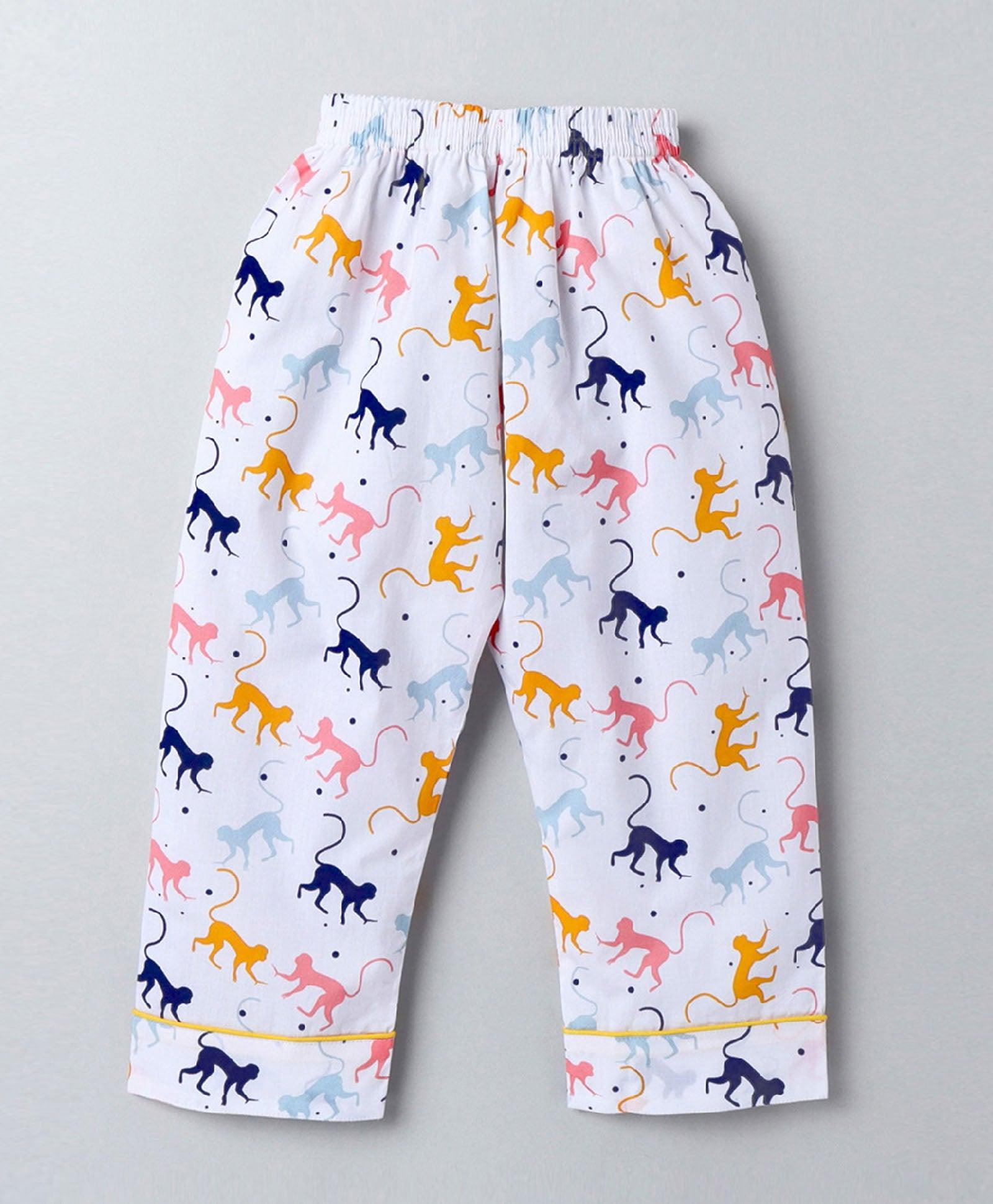 Monkeying Around Printed Night Suit Set