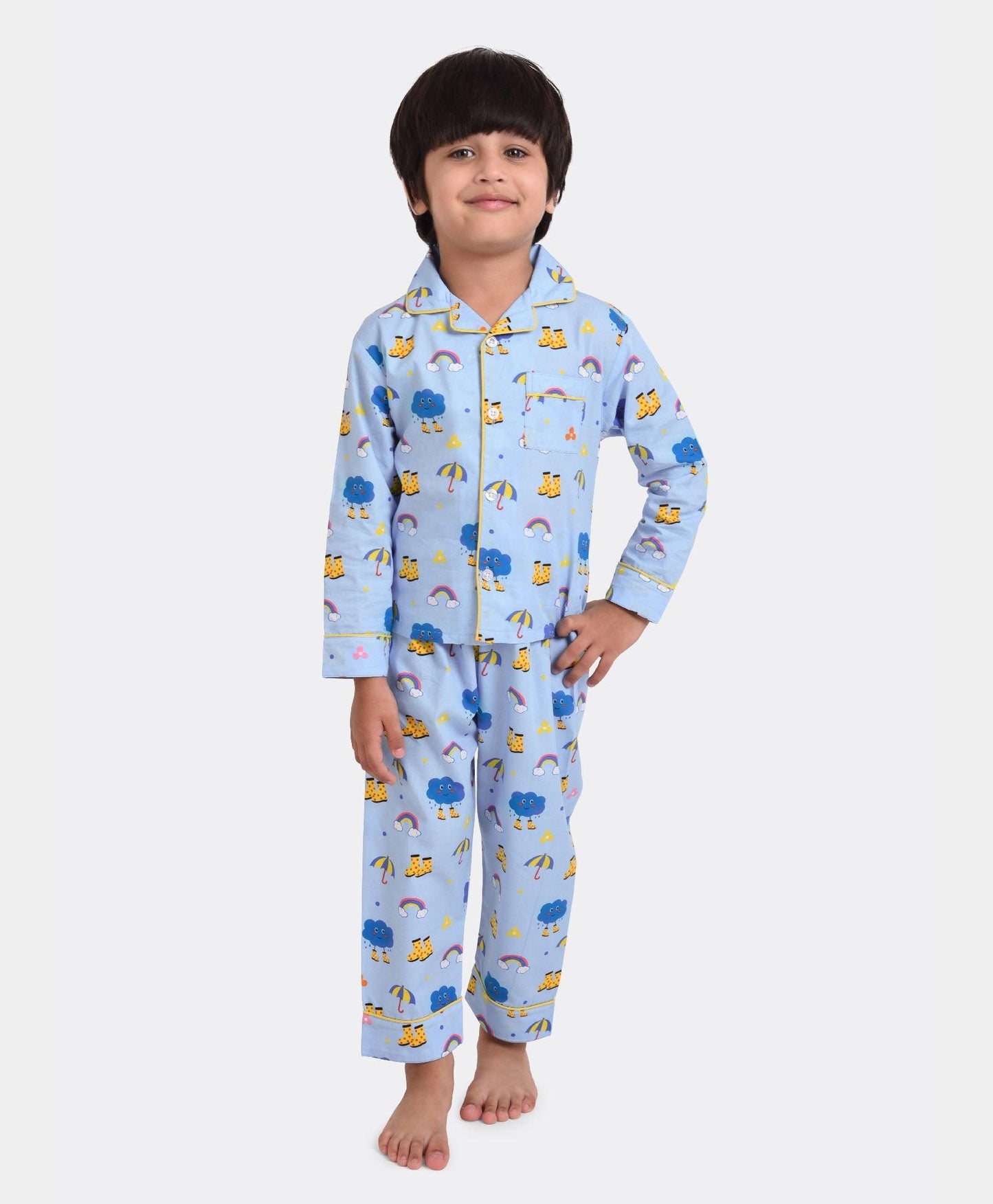 Monsoon Theme Printed Nightsuit Set