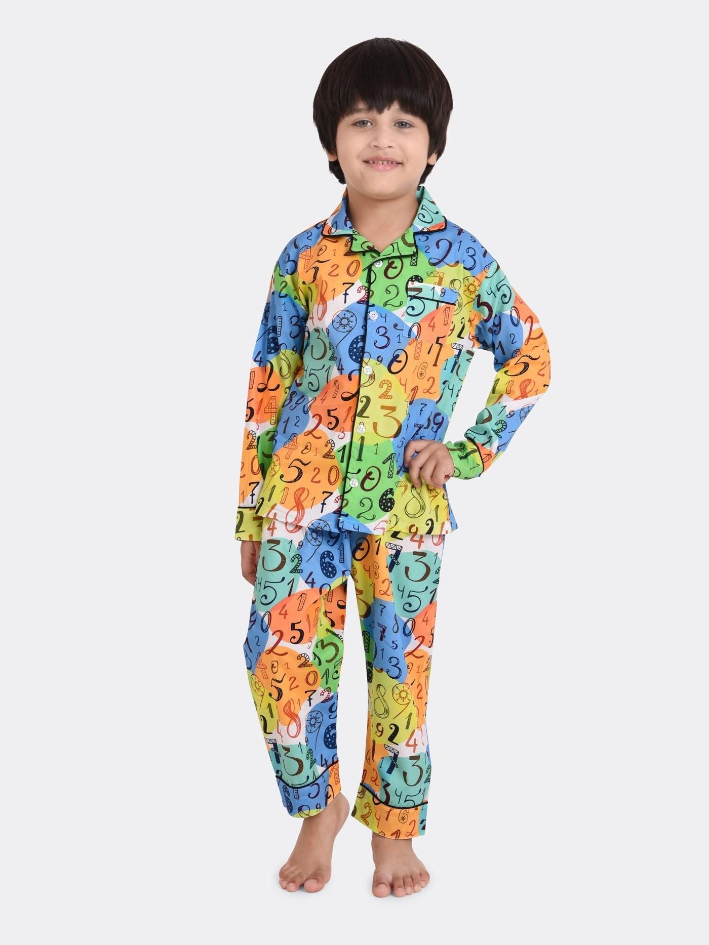 Number Game Printed Nightsuit Set