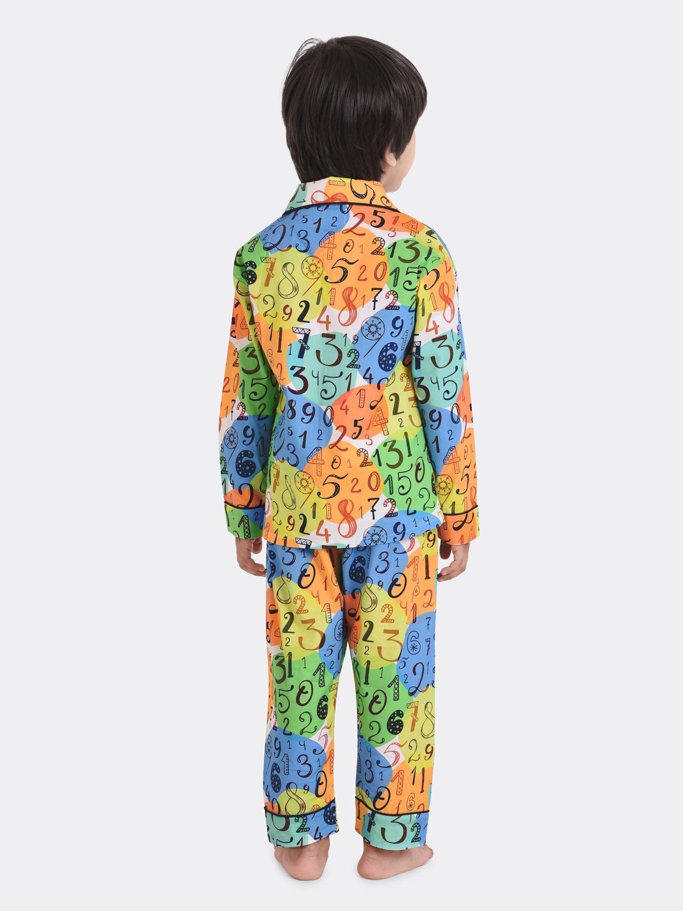 Number Game Printed Nightsuit Set