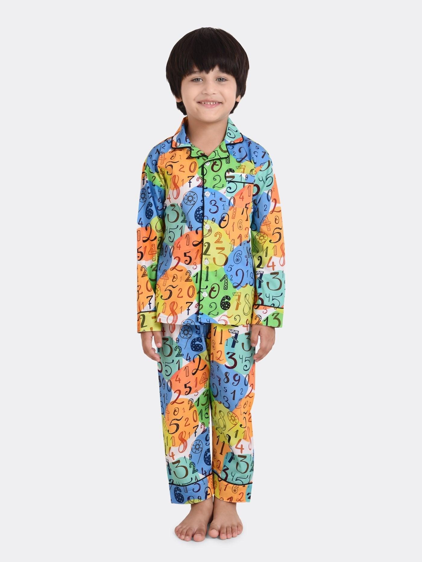 Number Game Printed Nightsuit Set
