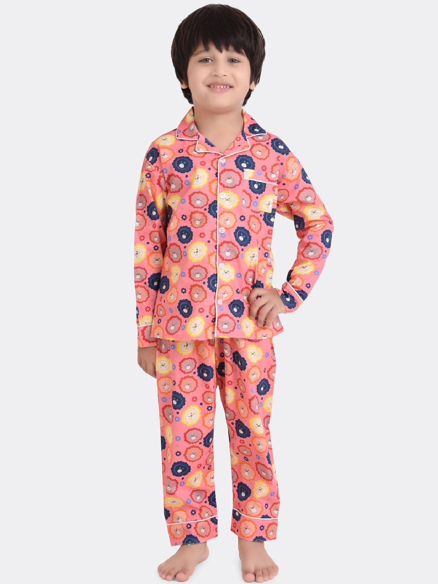 Pink Face Printed Nightsuit Set