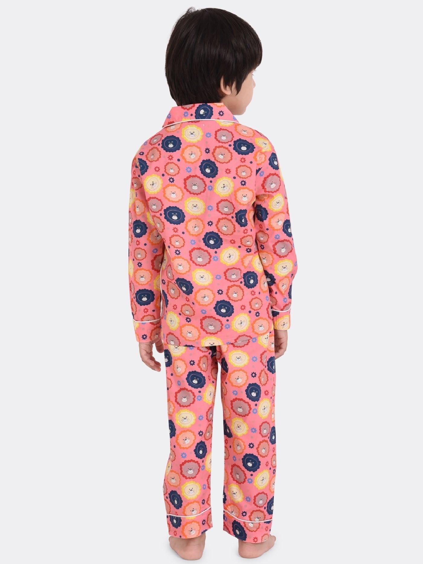 Pink Face Printed Nightsuit Set