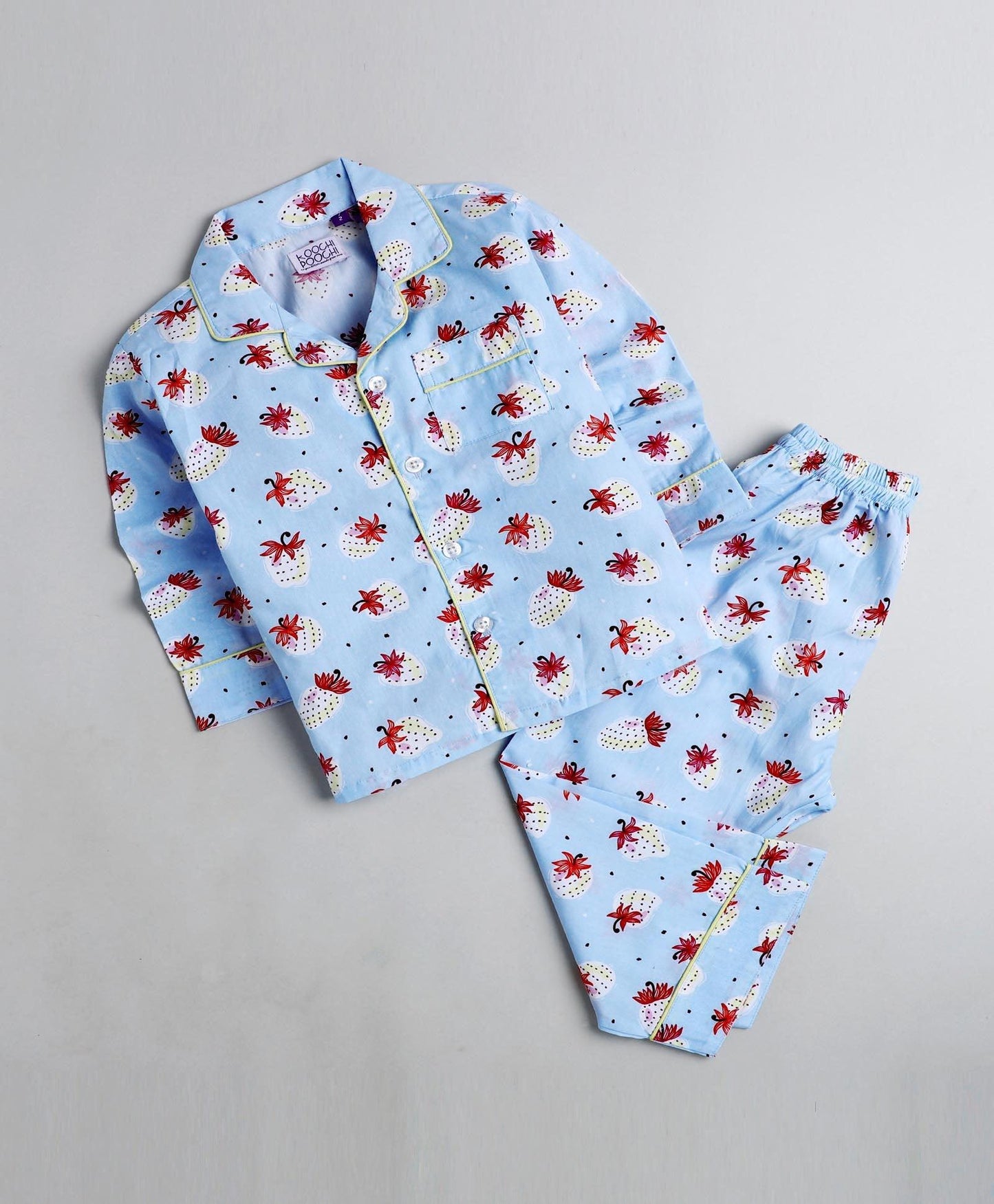Strawberry Printed Night Suit Set